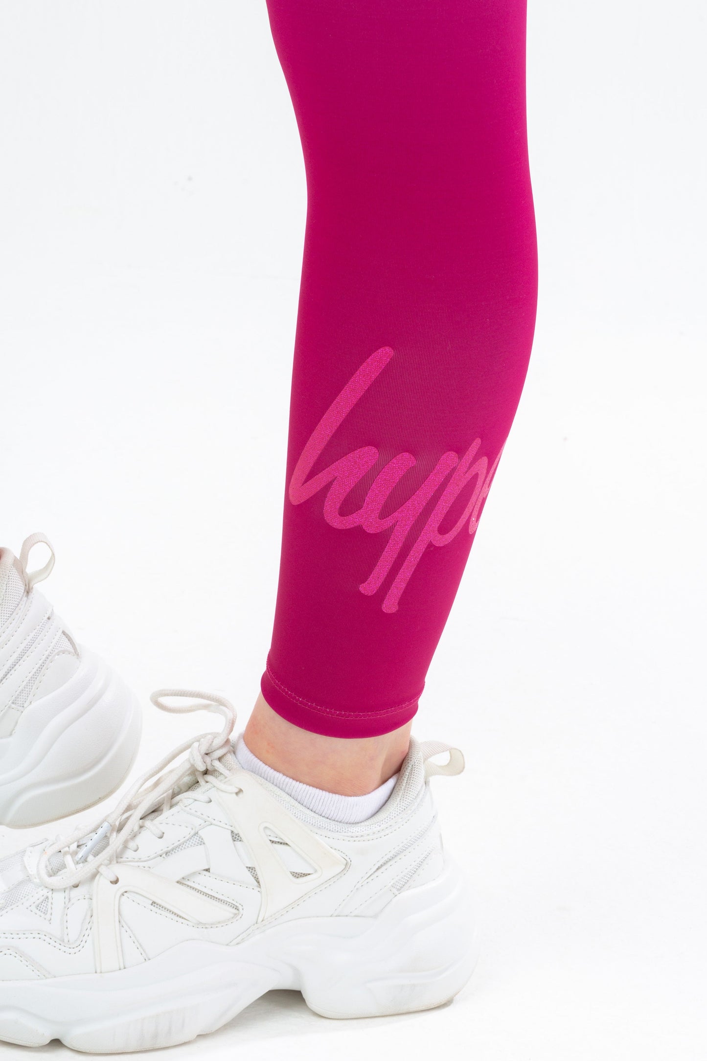HYPE GIRLS PINK SUBTLE FADE GLITTER LEGGINGS