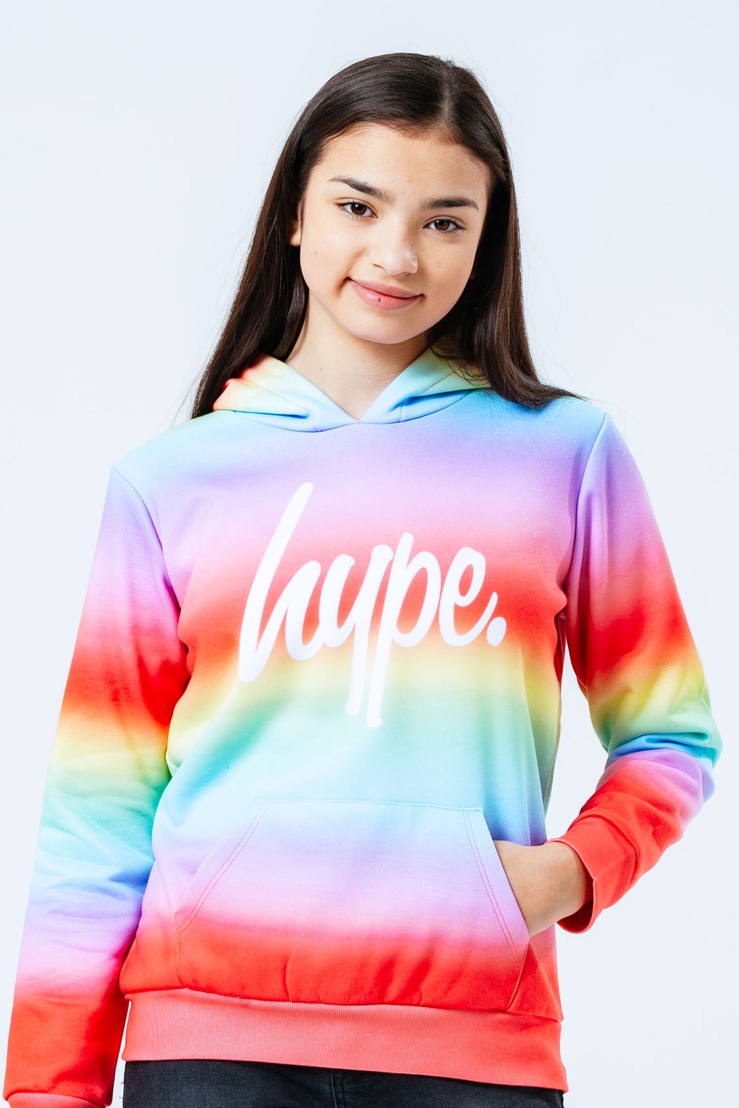 HYPE RAINBOW FADE KIDS PULLOVER HOODIE