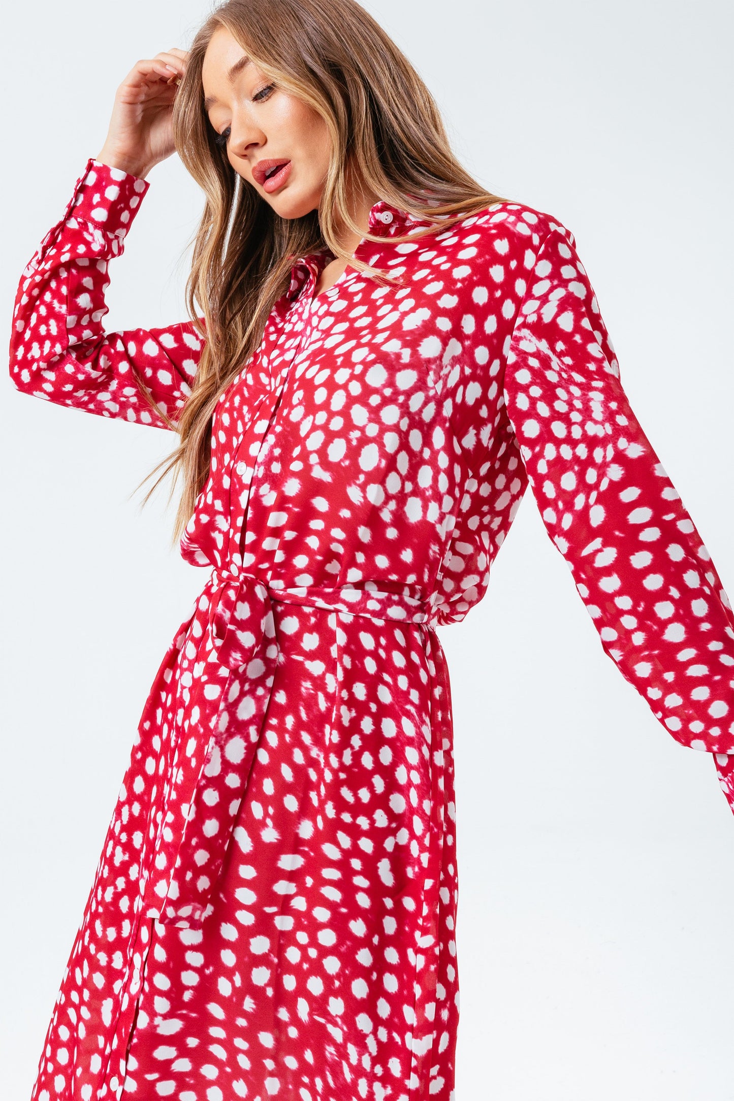 HYPE DALMATIAN WOMEN'S SHIRT DRESS