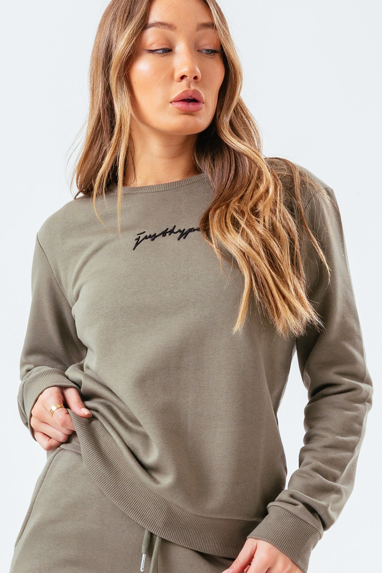 HYPE MOSS SCRIBBLE WOMEN'S CREW NECK
