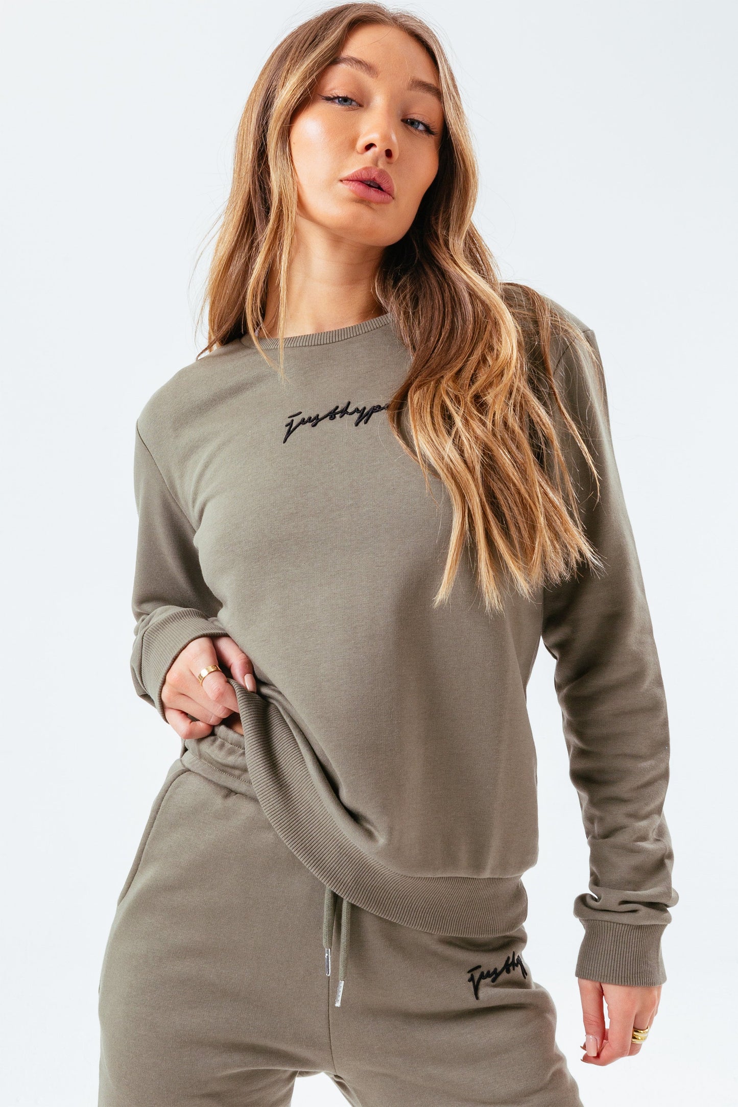 HYPE MOSS SCRIBBLE WOMEN'S CREW NECK