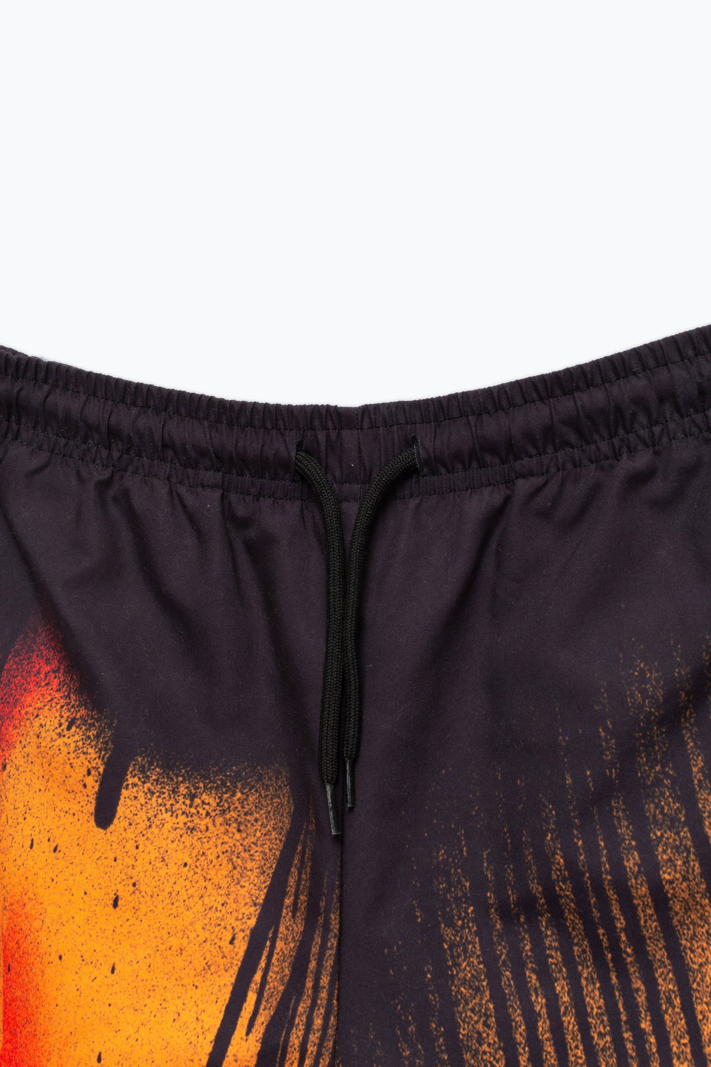HYPE BOYS RED MULTI DRIP SCRIPT SWIM SHORTS