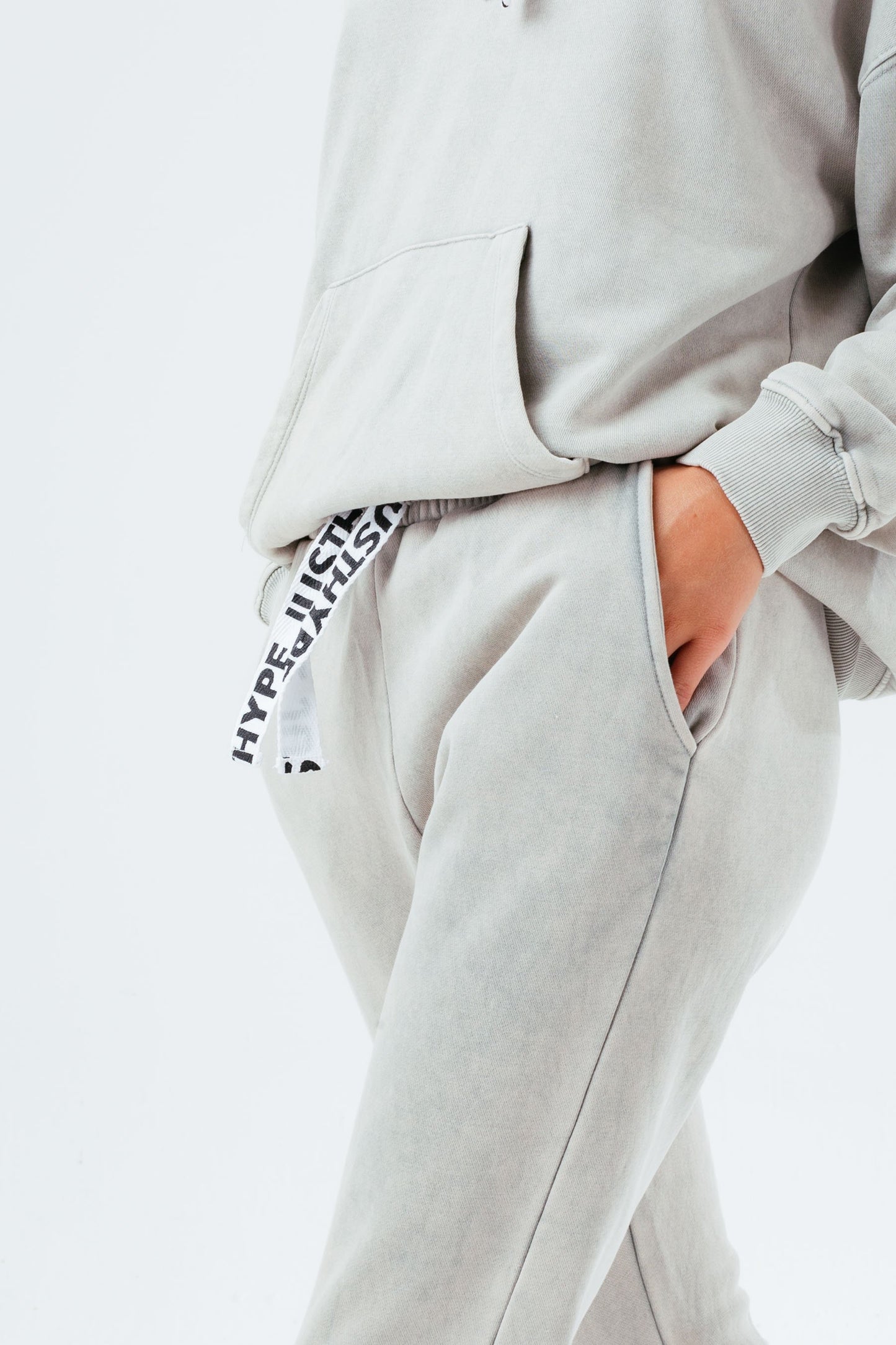 HYPE VINTAGE GREY OVERSIZED WOMEN'S JOGGERS