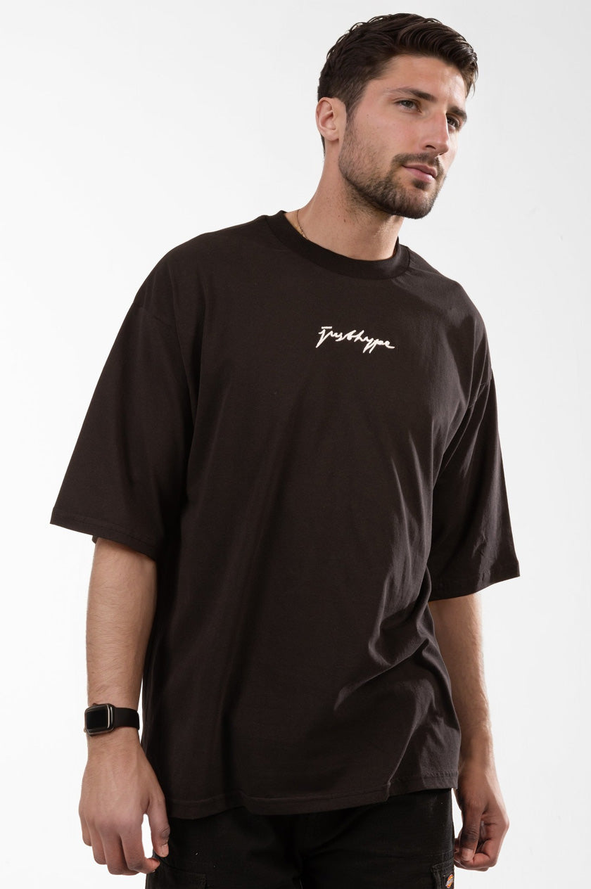 HYPE MENS BLACK SCRIBBLE OVERSIZED T-SHIRT