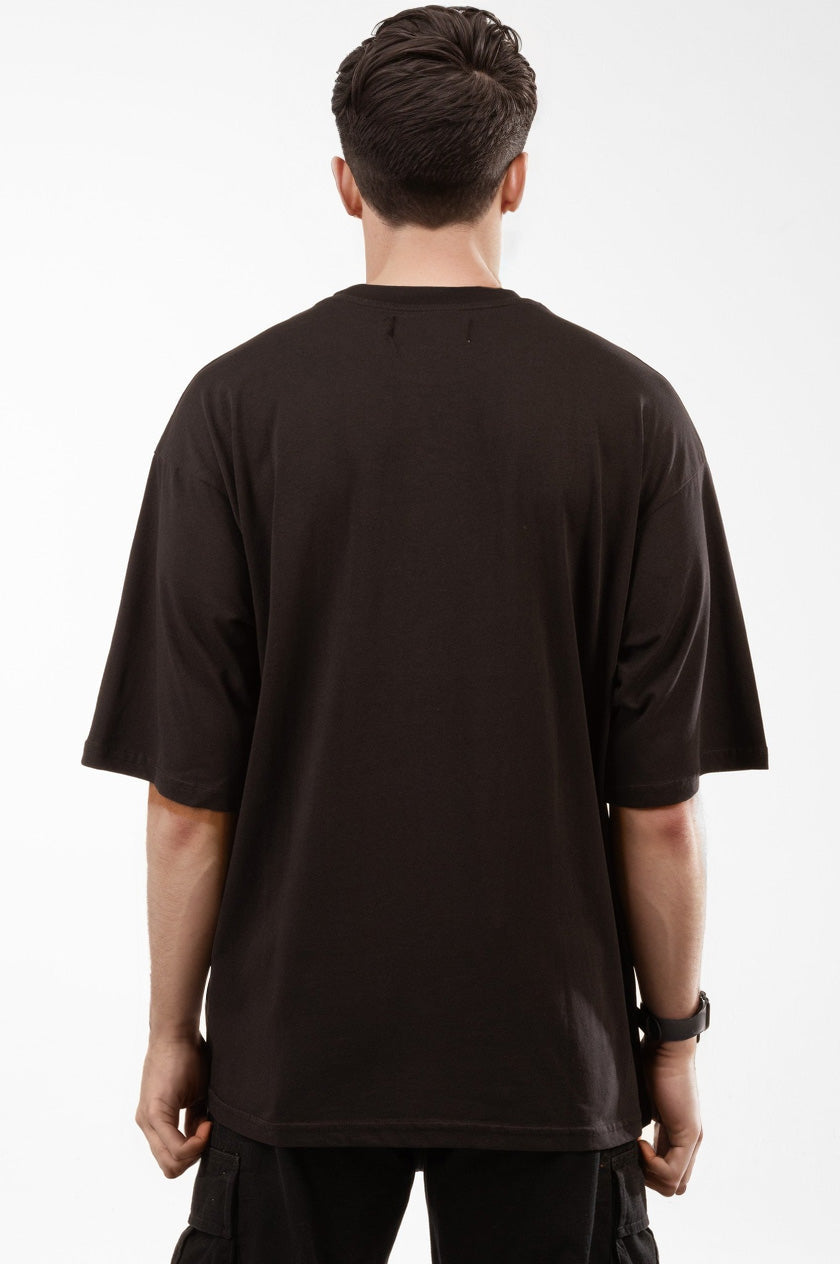 HYPE MENS BLACK SCRIBBLE OVERSIZED T-SHIRT