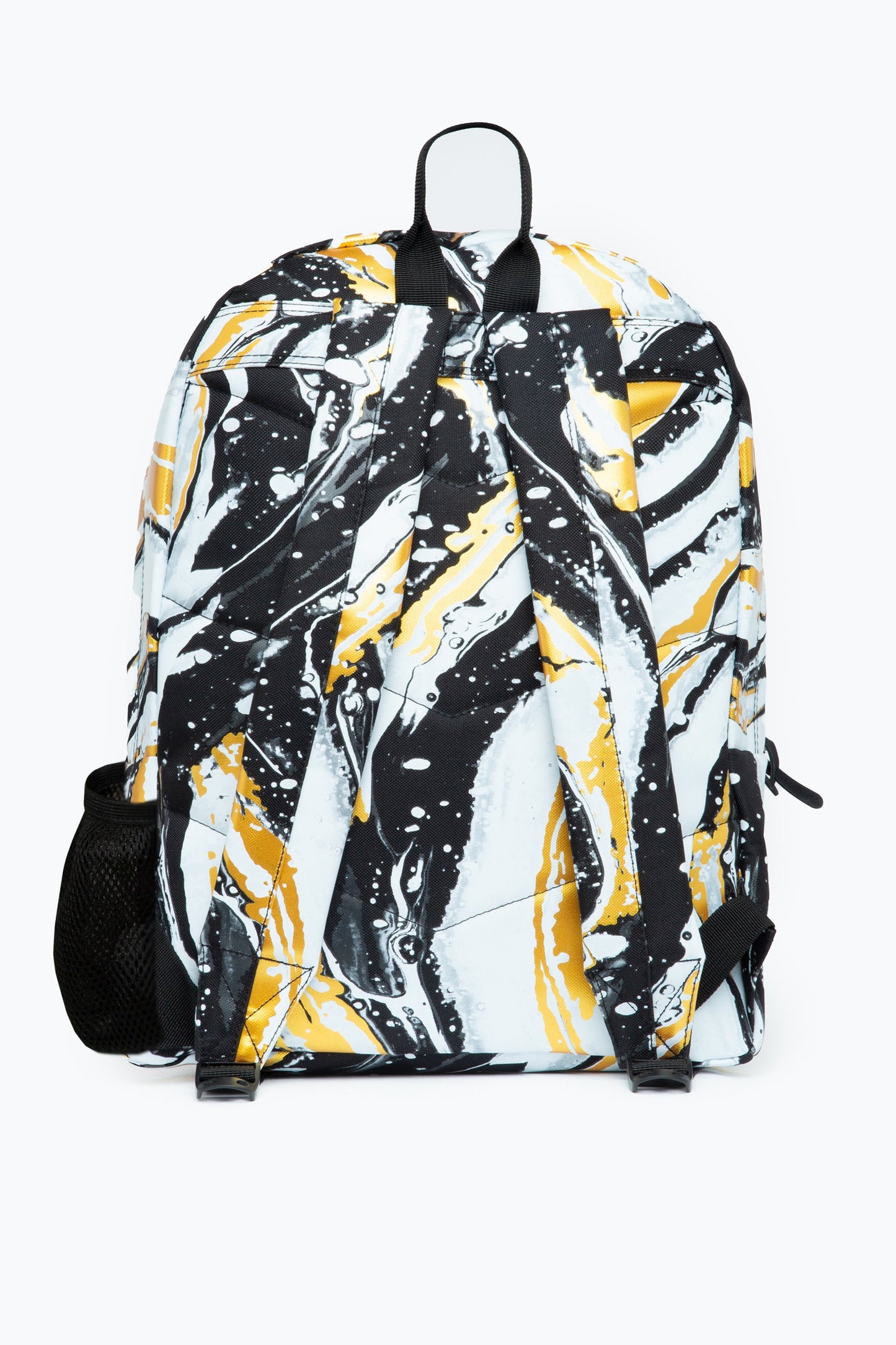 HYPE UNISEX BLACK/WHITE LIQUID GOLD ICONIC BACKPACK