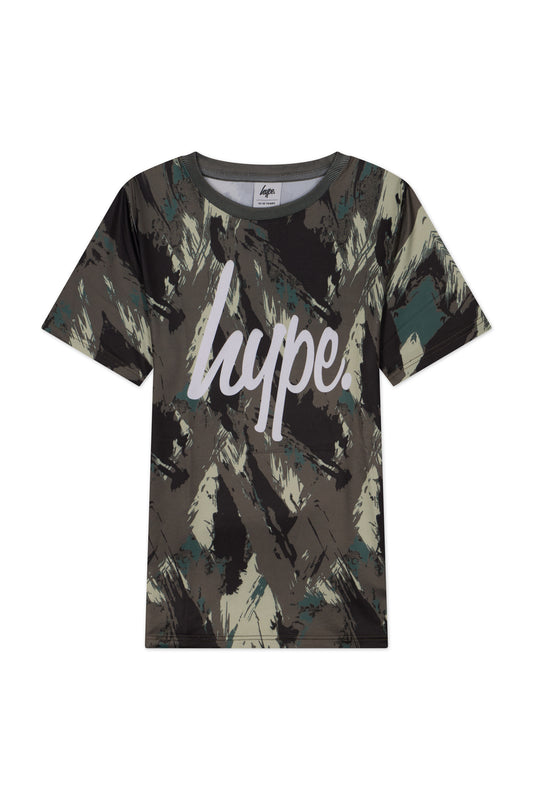 Hype Boys Khaki Stroke T-Shirt