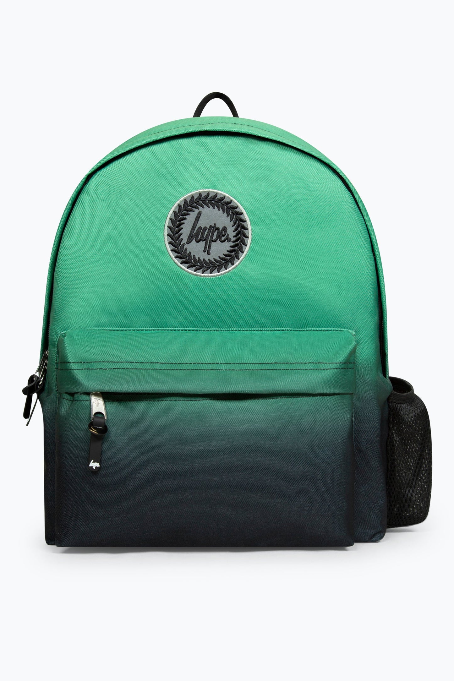 HYPE UNISEX BLACK GREEN FADE BADGE BACKPACK