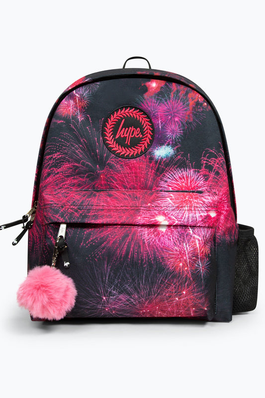 HYPE PINK FIREWORKS BADGE BACKPACK