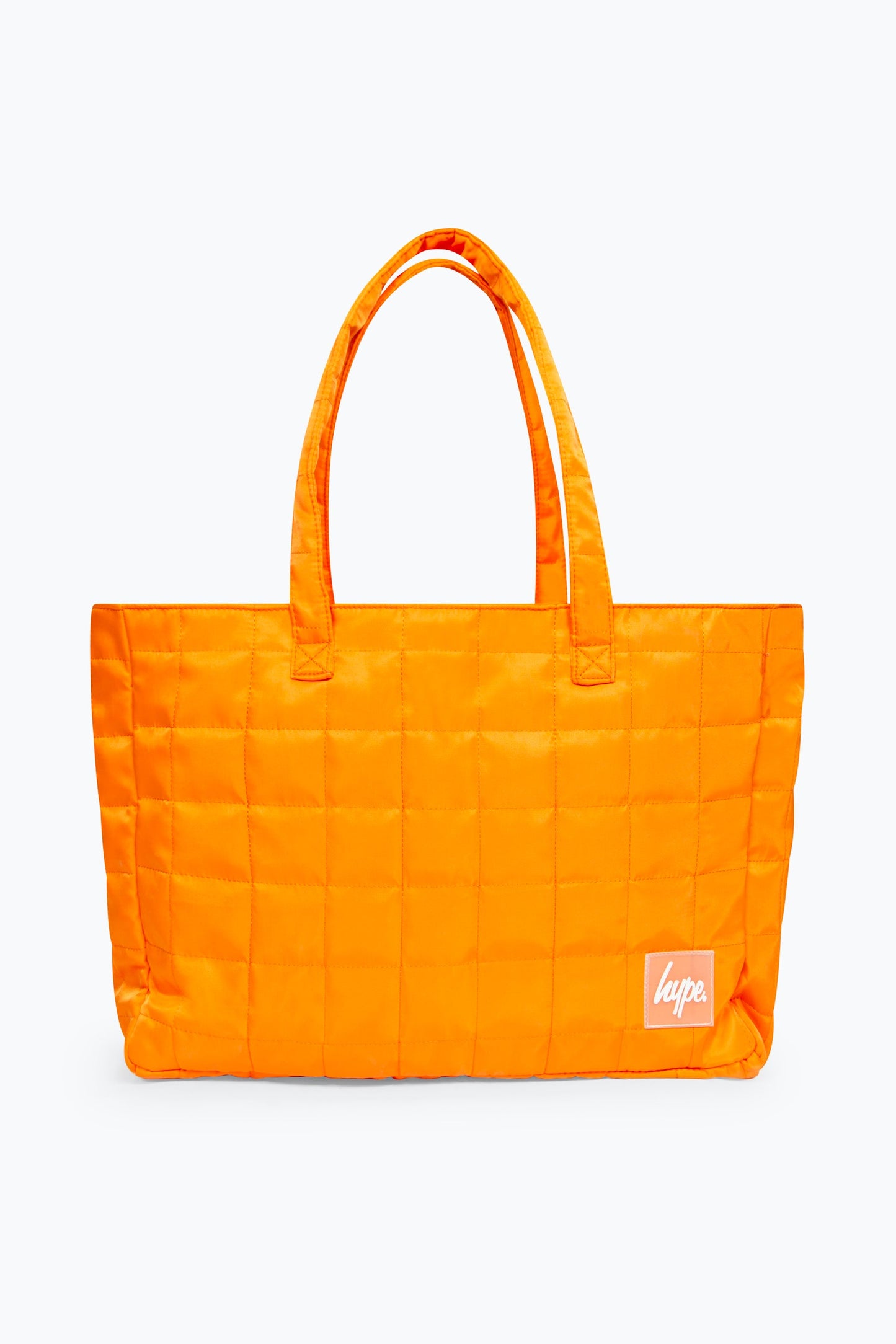 HYPE ORANGE QUILTED LARGE TOTE BAG