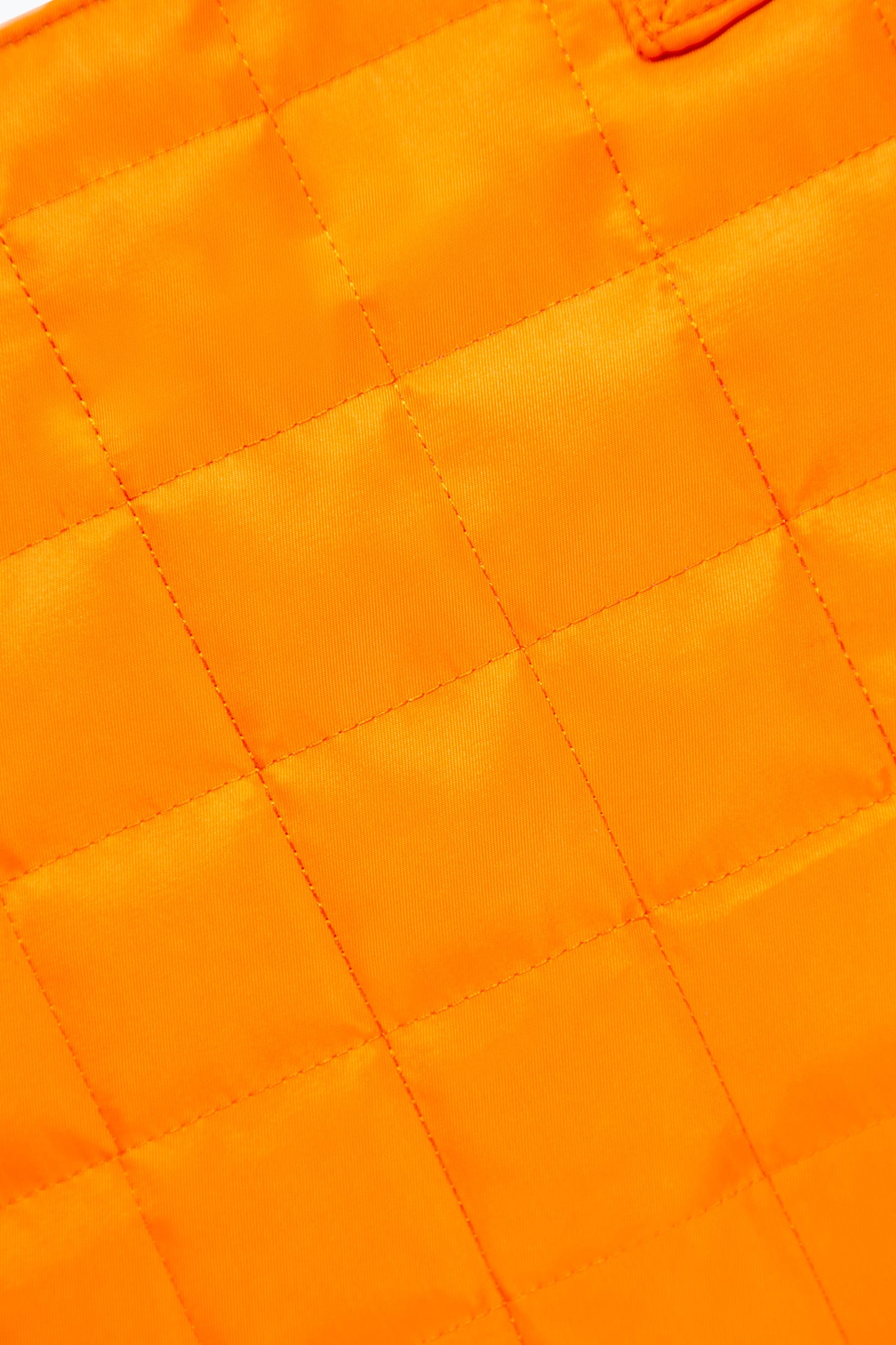 HYPE ORANGE QUILTED LARGE TOTE BAG