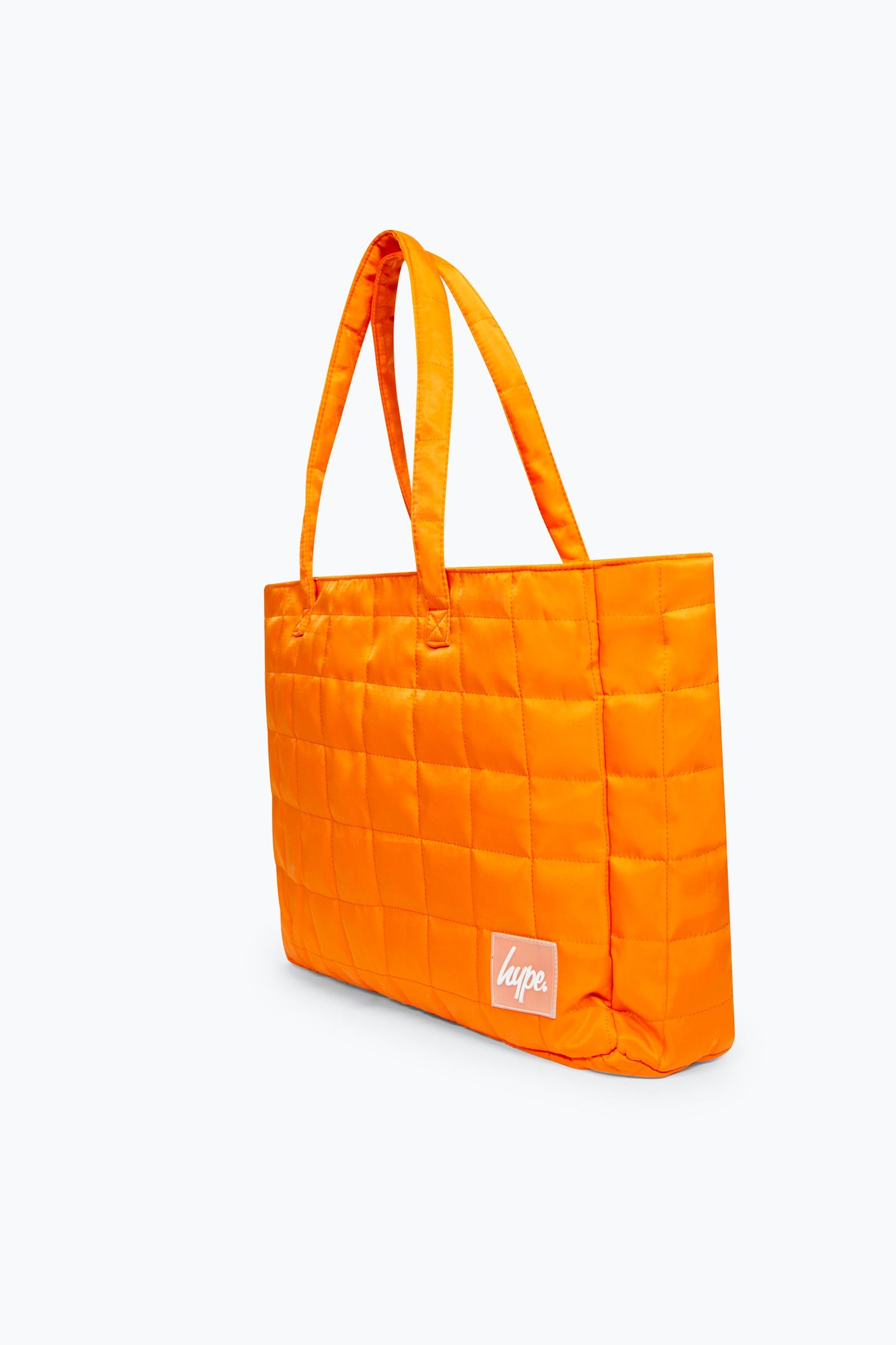 HYPE ORANGE QUILTED LARGE TOTE BAG