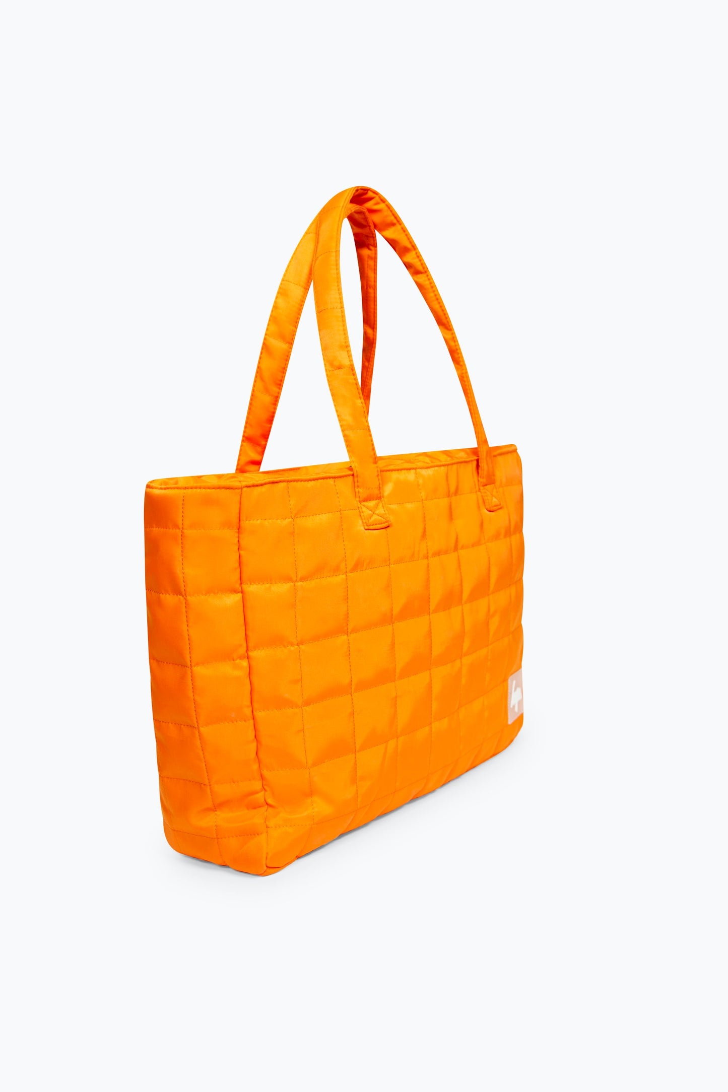 HYPE ORANGE QUILTED LARGE TOTE BAG