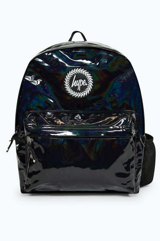 HYPE UNISEX BLACK HOLO BADGE BACKPACK