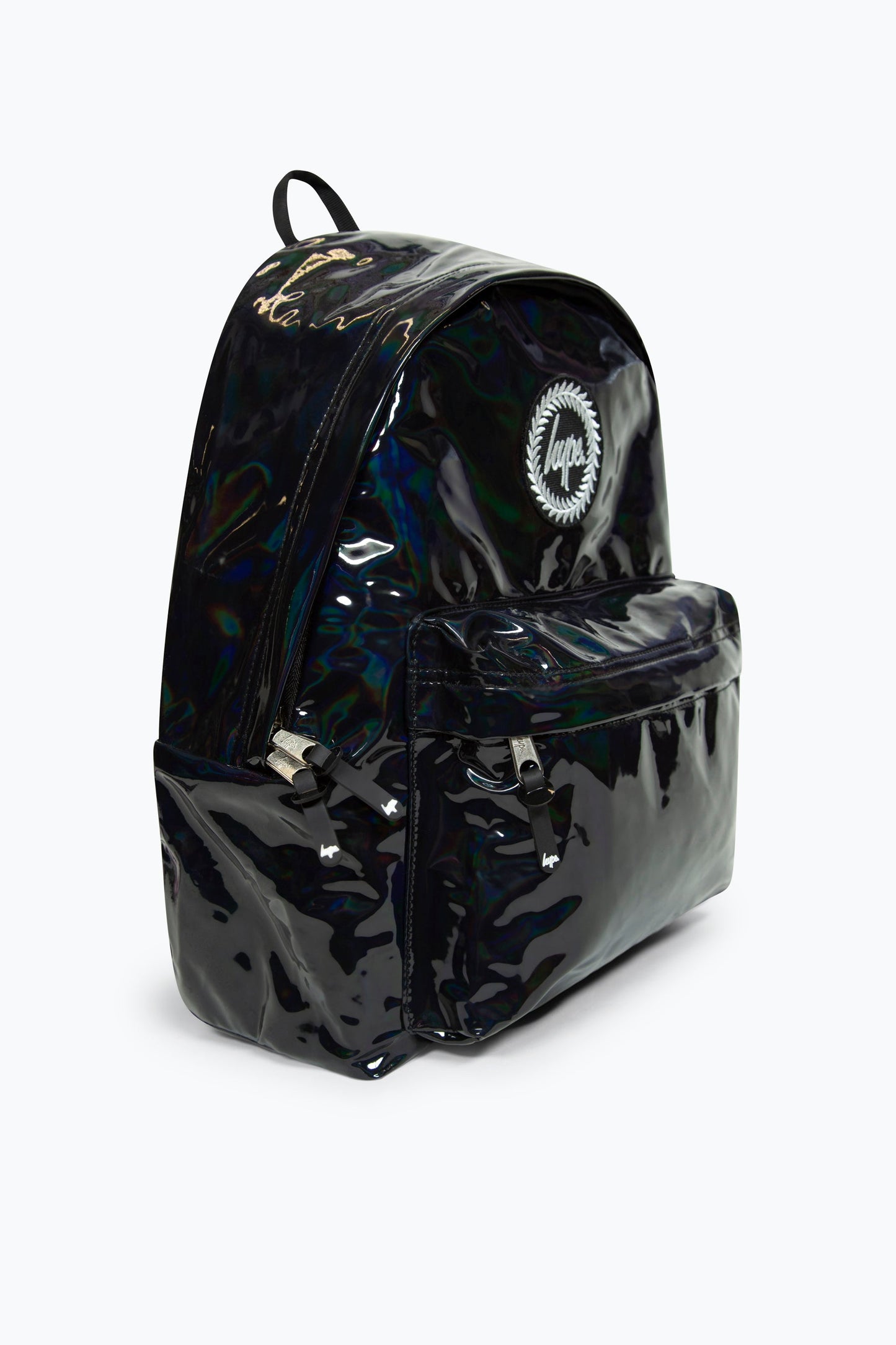 HYPE UNISEX BLACK HOLO BADGE BACKPACK