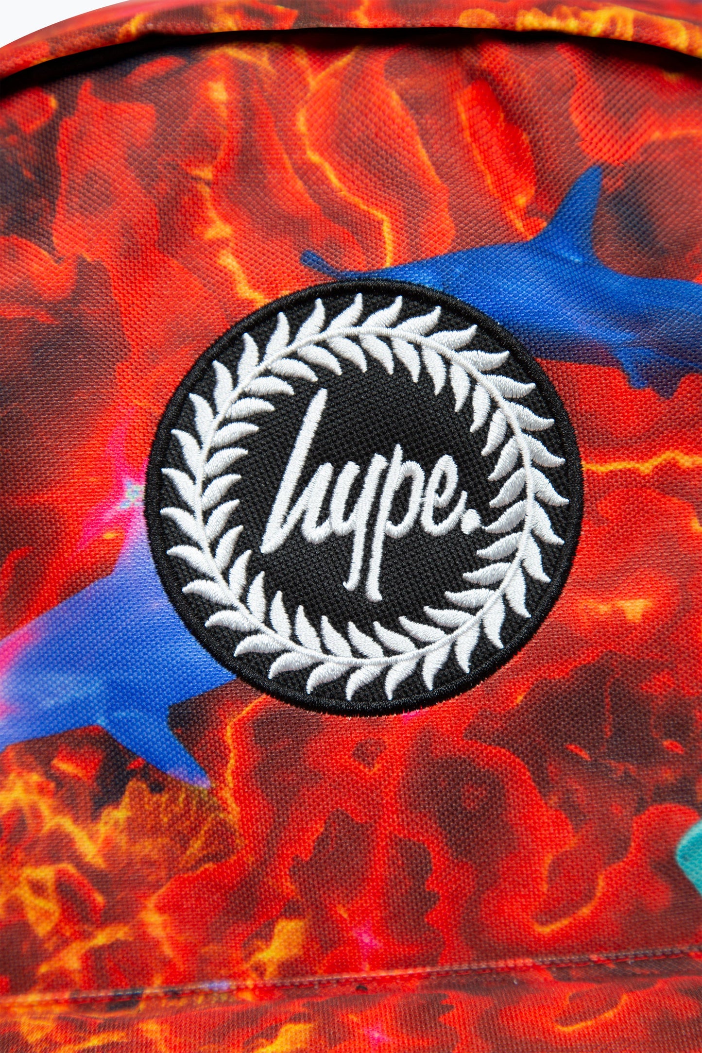 HYPE RED LAVA SHARKS BADGE BACKPACK