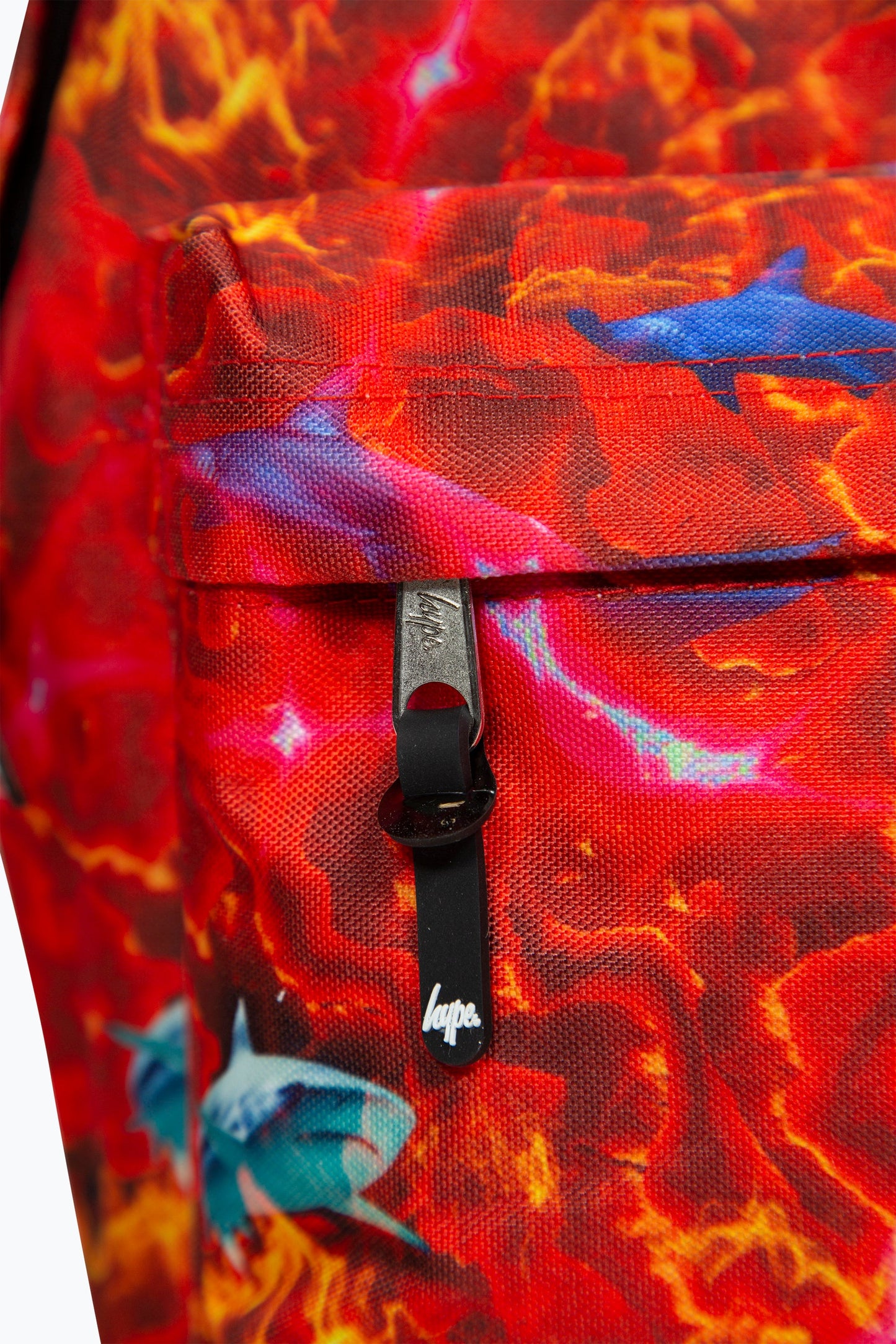 HYPE RED LAVA SHARKS BADGE BACKPACK