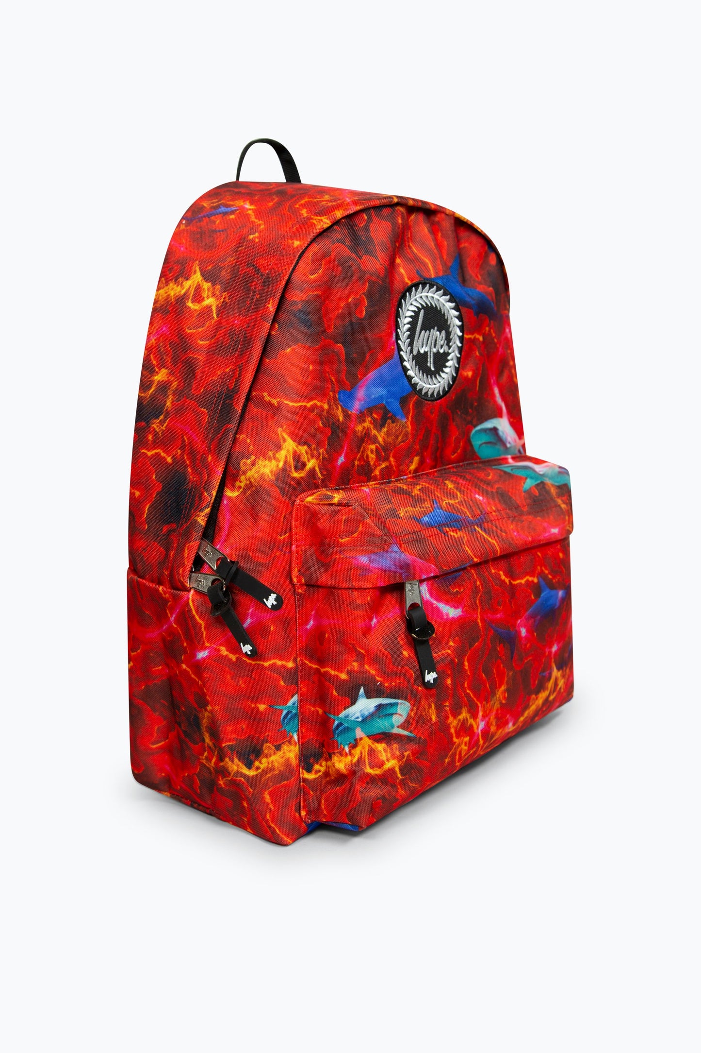 HYPE RED LAVA SHARKS BADGE BACKPACK