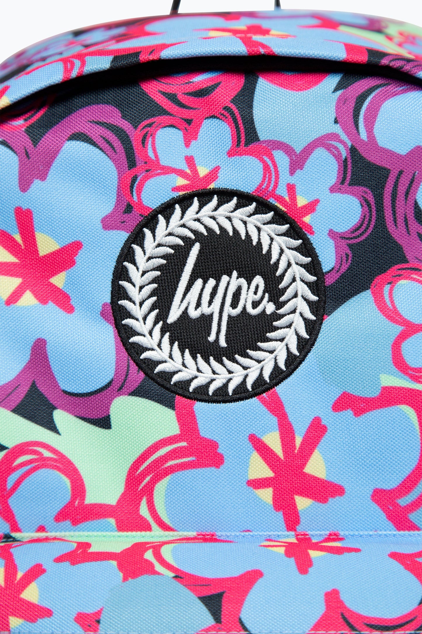 HYPE BLUE FLOWERS BADGE BACKPACK