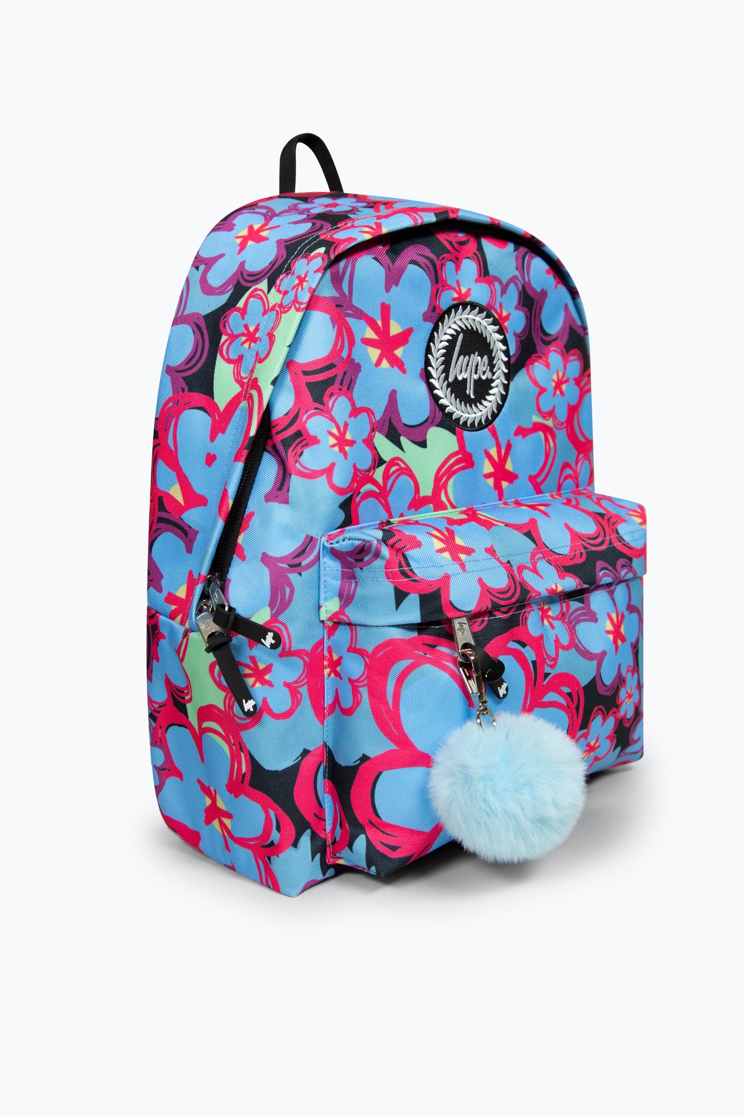 HYPE BLUE FLOWERS BADGE BACKPACK