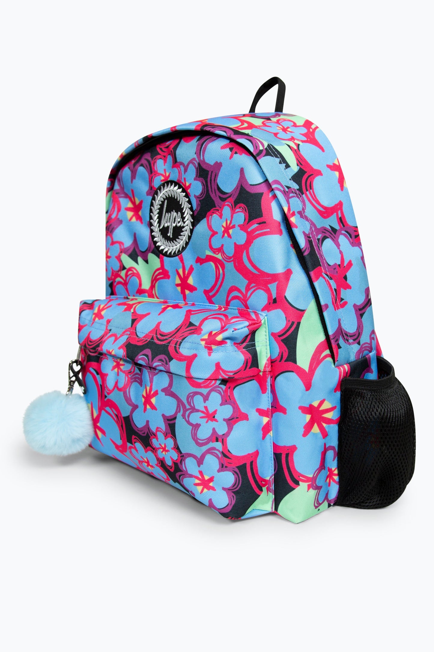 HYPE BLUE FLOWERS BADGE BACKPACK