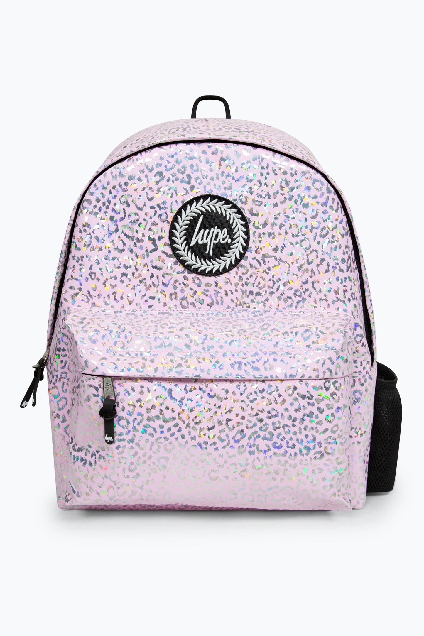 HYPE PINK ANIMAL PRINT BADGE BACKPACK