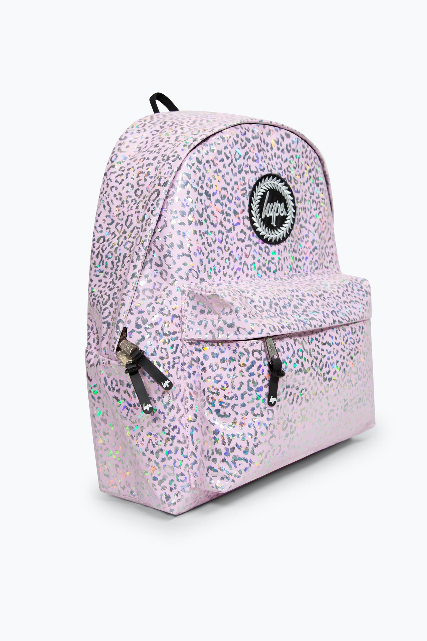 HYPE PINK ANIMAL PRINT BADGE BACKPACK