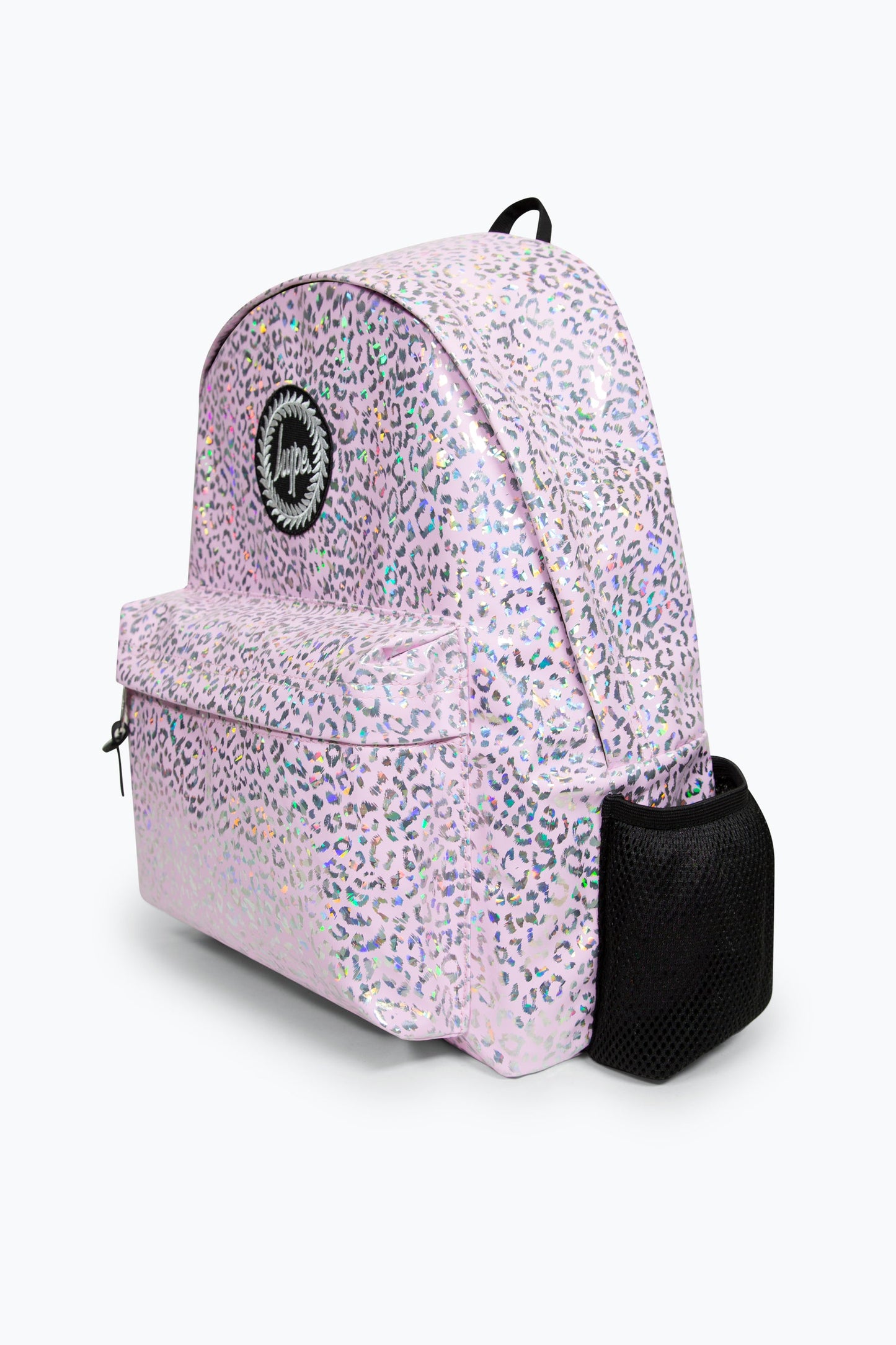 HYPE PINK ANIMAL PRINT BADGE BACKPACK