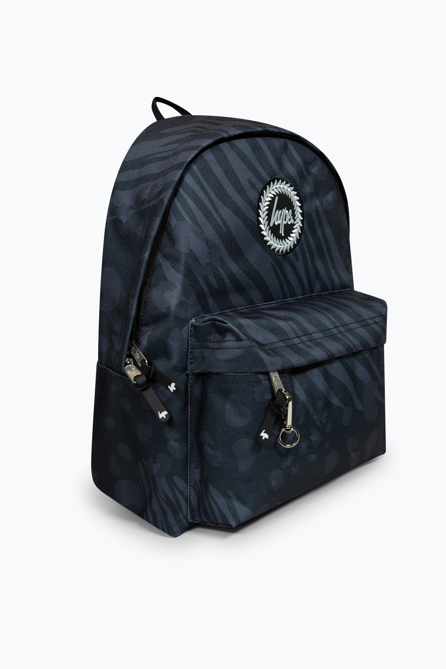 HYPE UNISEX BLACK ANIMAL PRINT BADGE BACKPACK