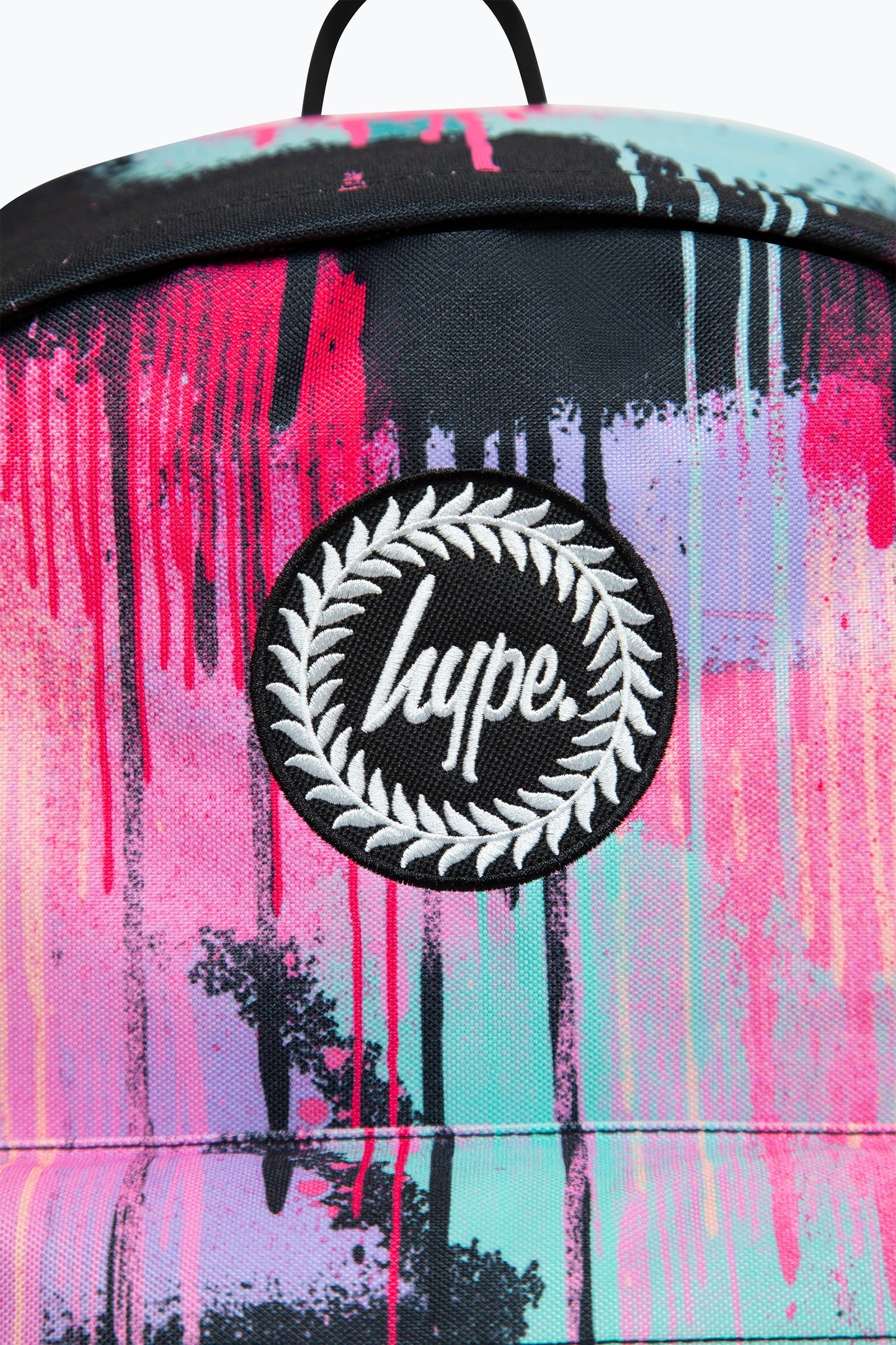 HYPE PINK SPRAY PAINT BADGE BACKPACK