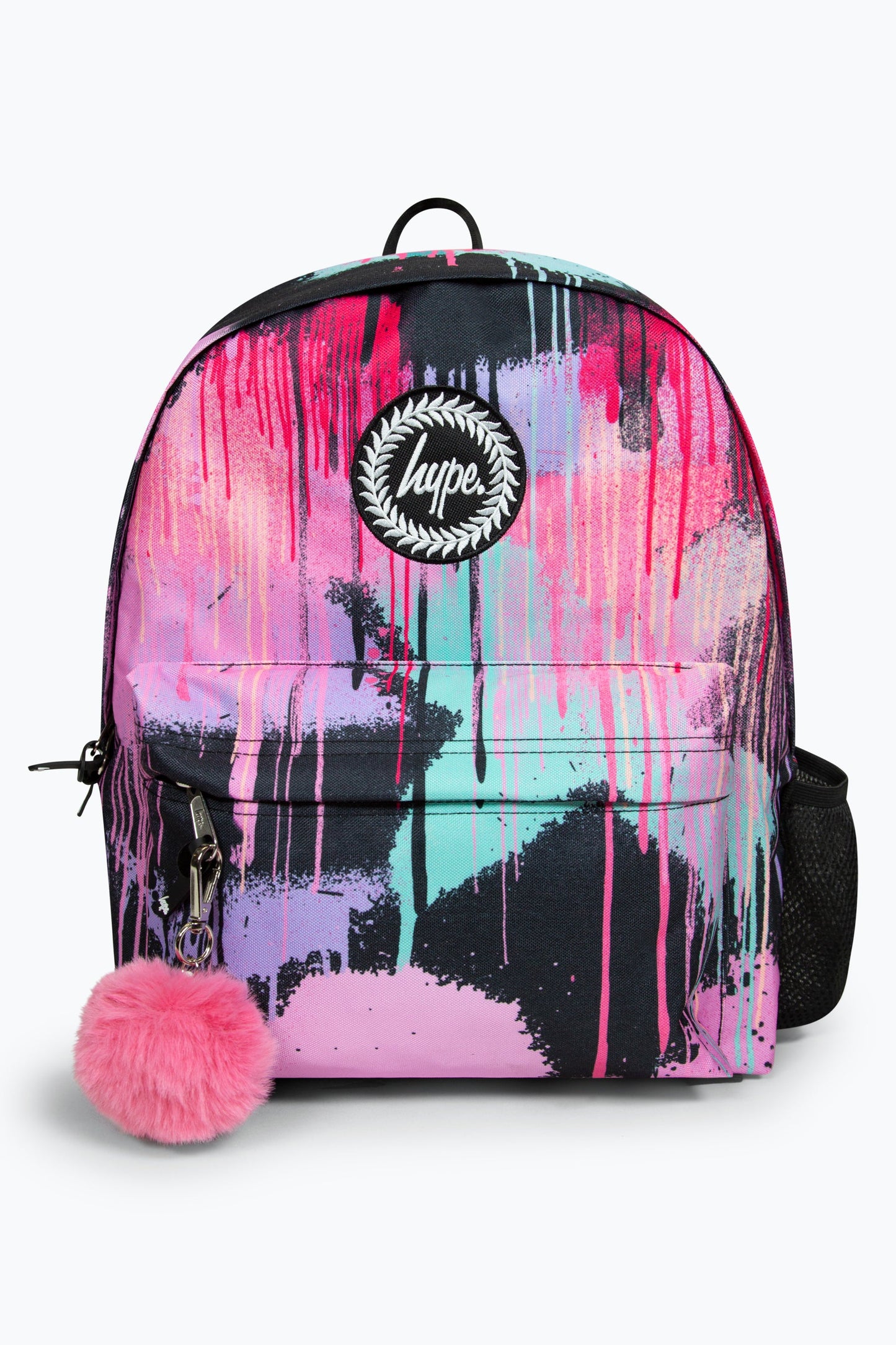 HYPE PINK SPRAY PAINT BADGE BACKPACK