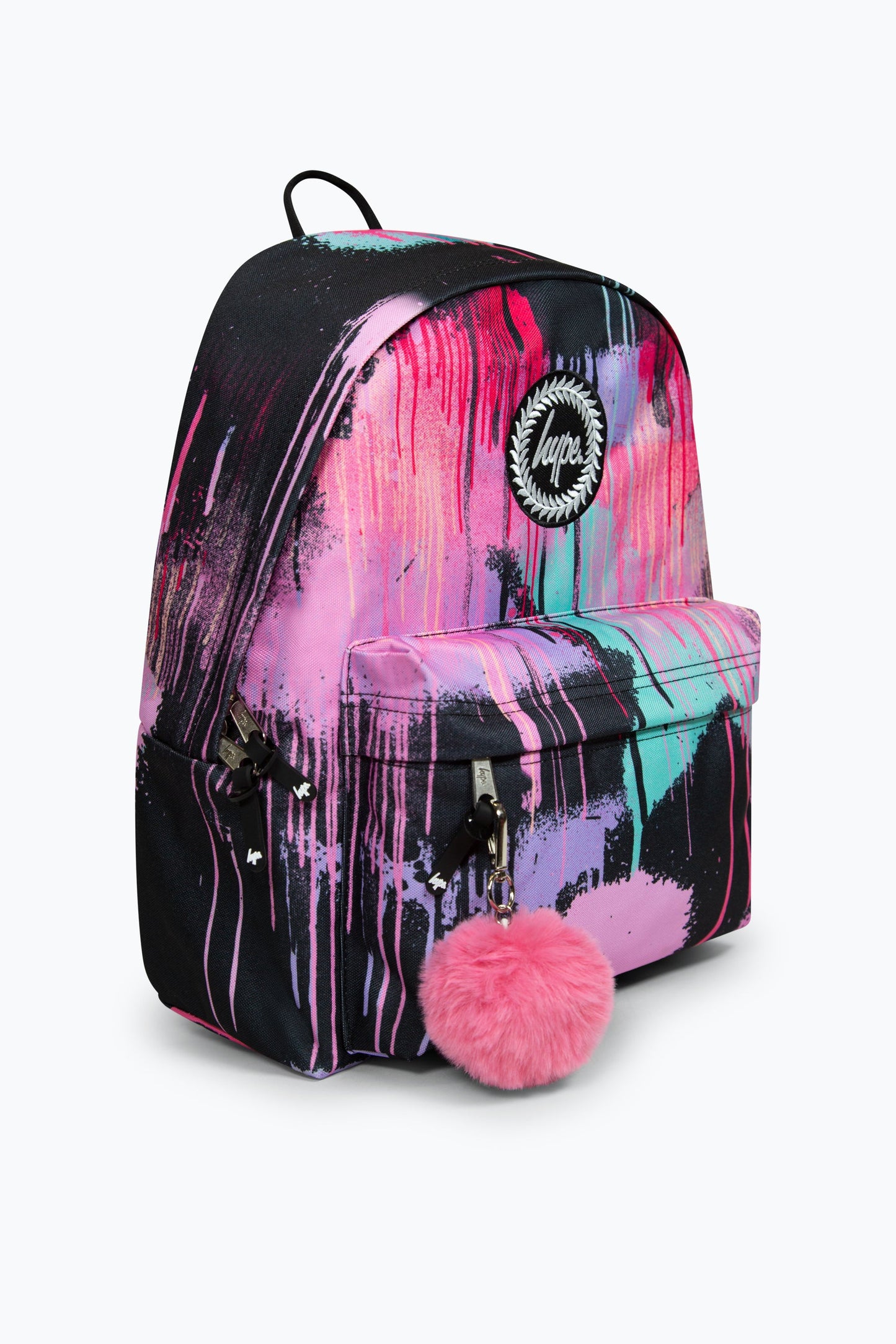 HYPE PINK SPRAY PAINT BADGE BACKPACK