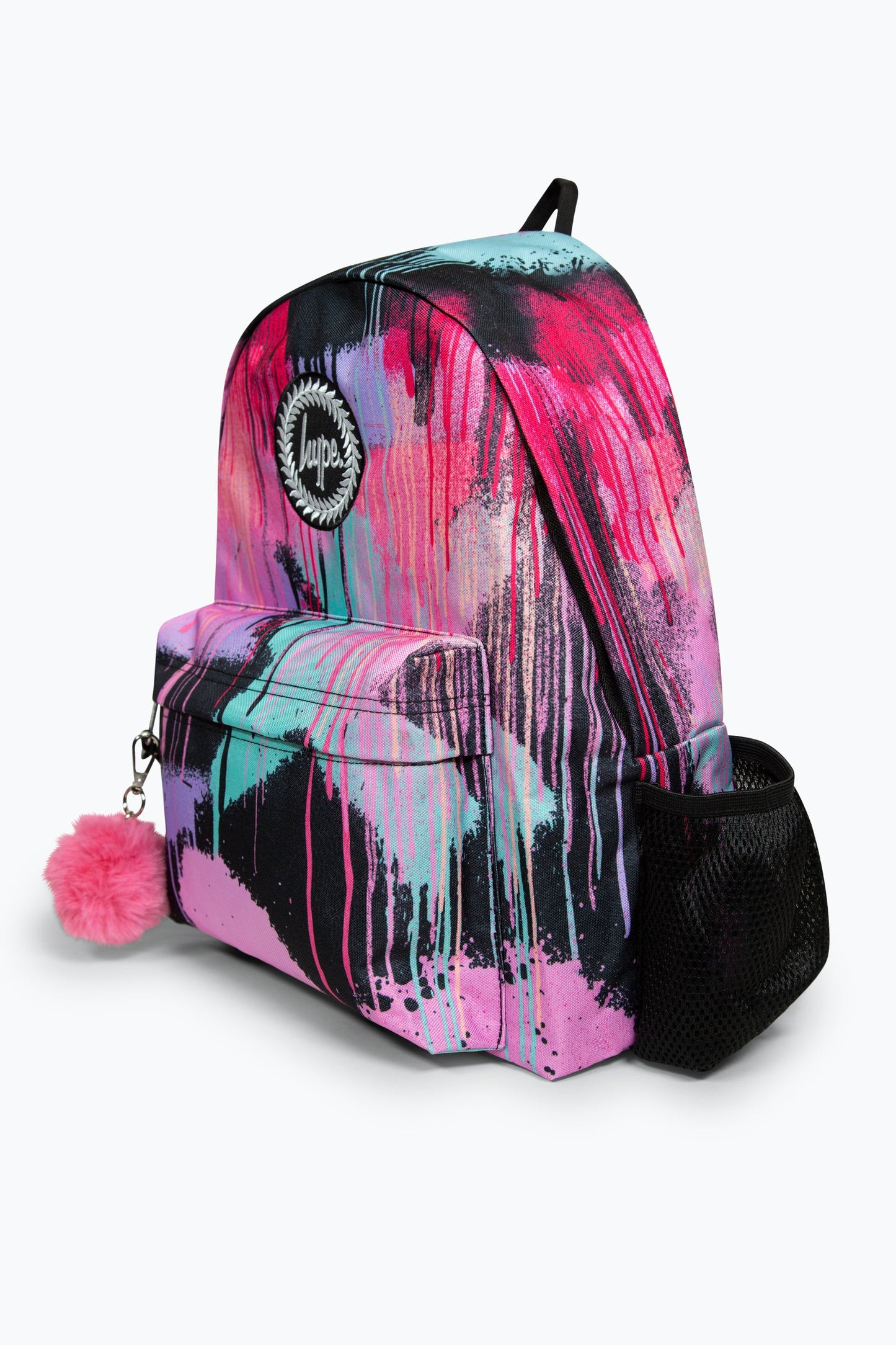 HYPE PINK SPRAY PAINT BADGE BACKPACK