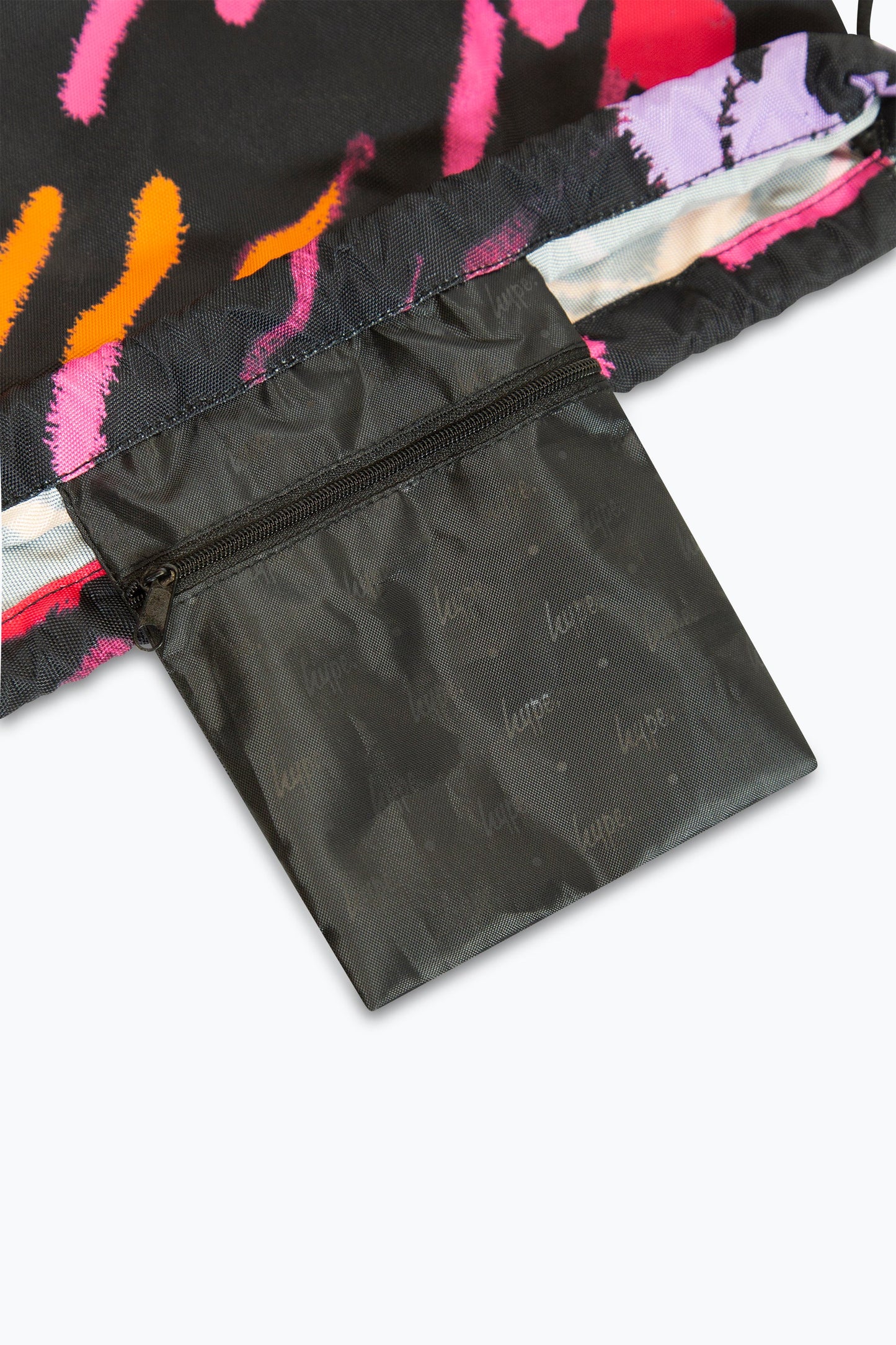 HYPE GIRLS BLACK SCRATCHES DRAWSTRING BAG