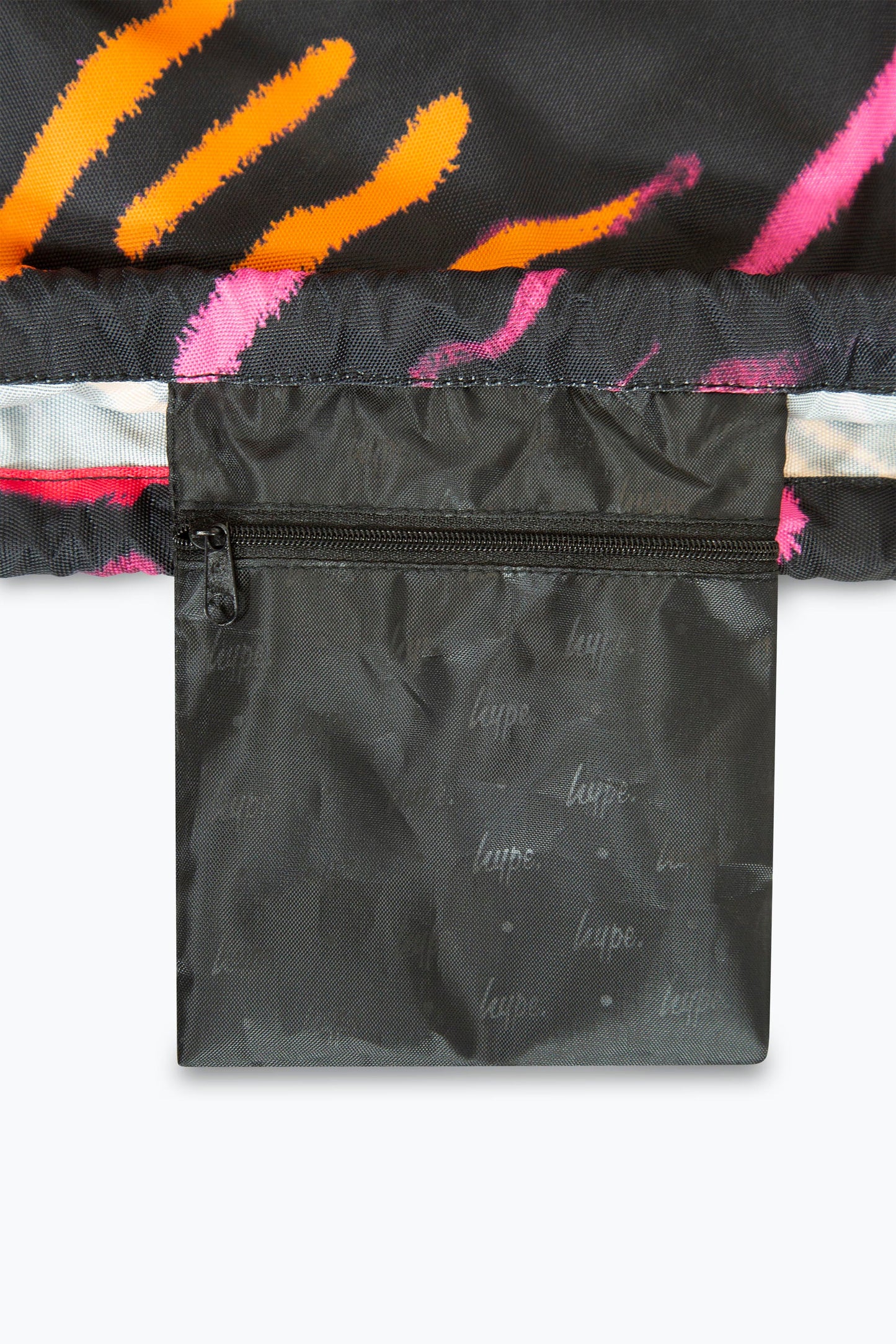 HYPE GIRLS BLACK SCRATCHES DRAWSTRING BAG