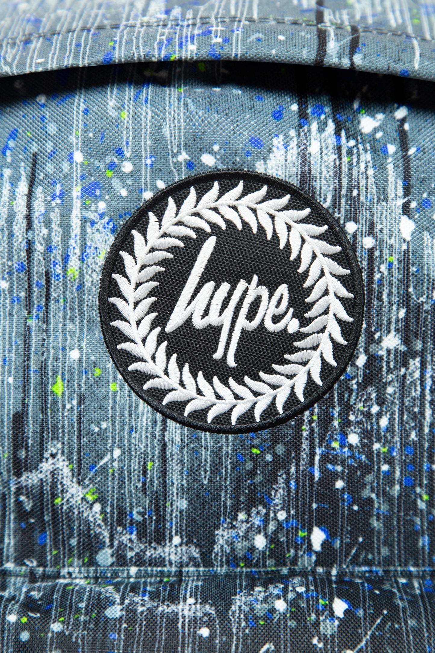 HYPE BLACK GLITTER DRIPS BADGE BACKPACK