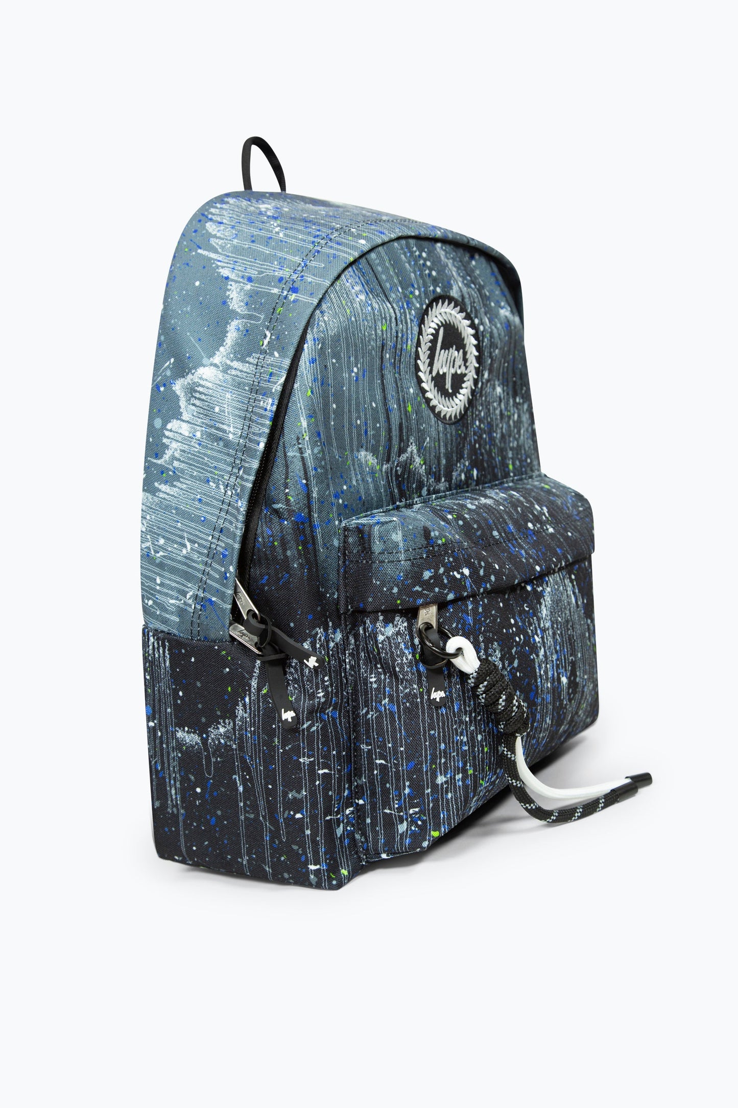 HYPE BLACK GLITTER DRIPS BADGE BACKPACK