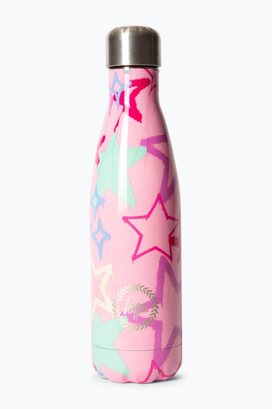 HYPE UNISEX BLACK GRAFFITI STARS WATER BOTTLE
