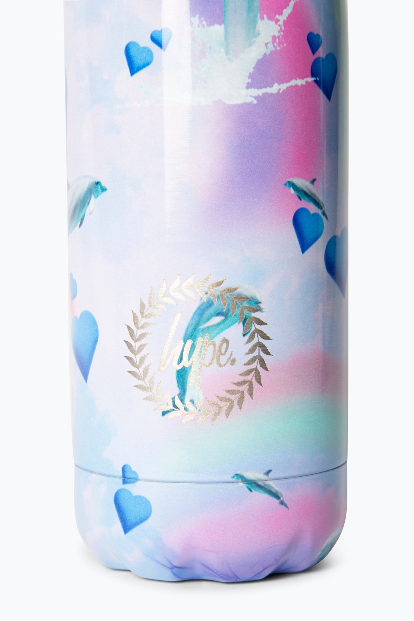 HYPE UNISEX BLACK RAINBOW DOLPHINS WATER BOTTLE