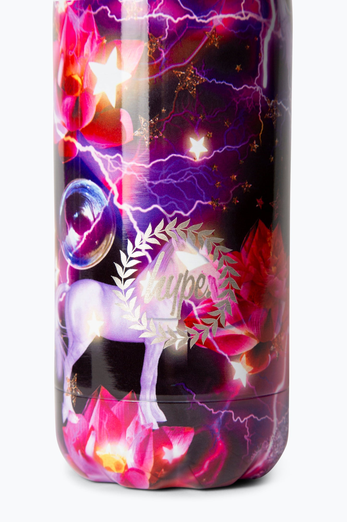 HYPE UNISEX BLACK LIGHTNING UNICORNS WATER BOTTLE