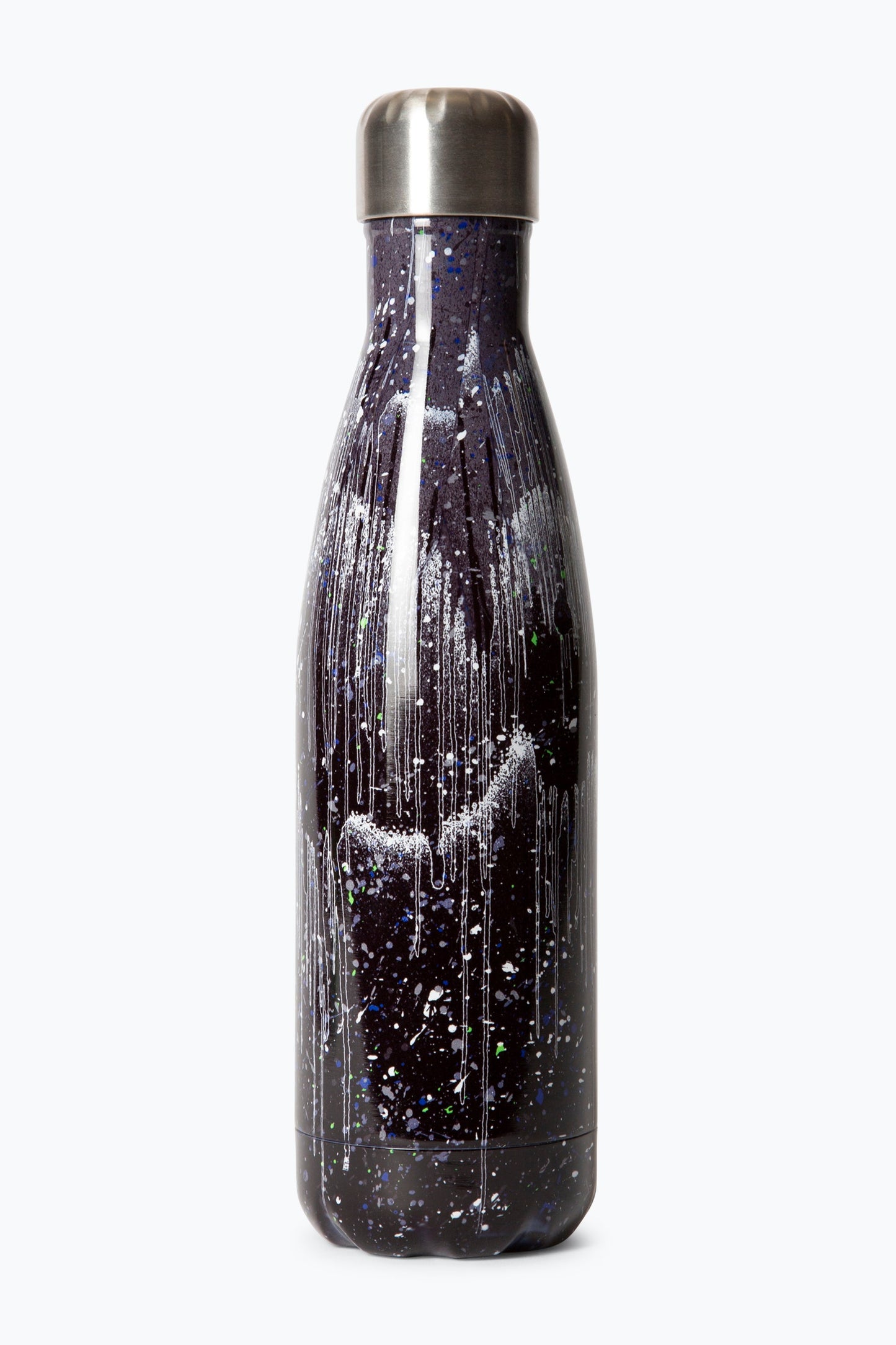 HYPE UNISEX BLACK GLITTER DRIPS WATER BOTTLE