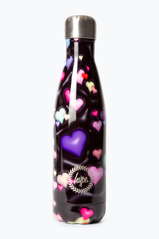 HYPE UNISEX BLACK 3D HEARTS WATER BOTTLE