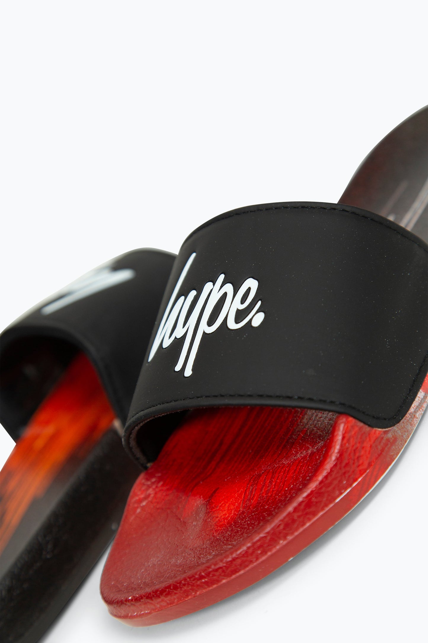 HYPE BOYS MULTI RED DRIPS SCRIPT SLIDERS