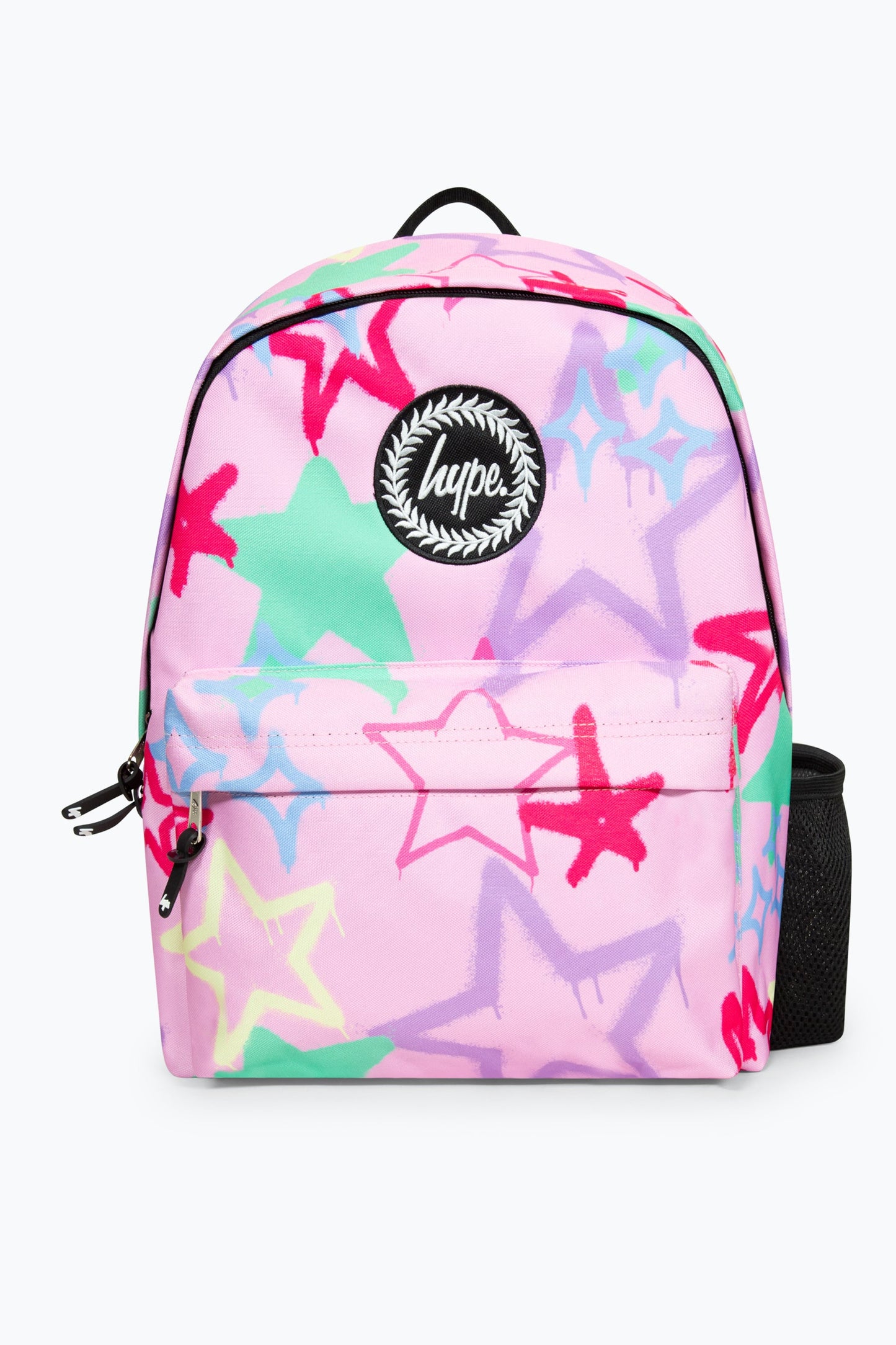 HYPE PINK GRAFFITI STARS BADGE BACKPACK