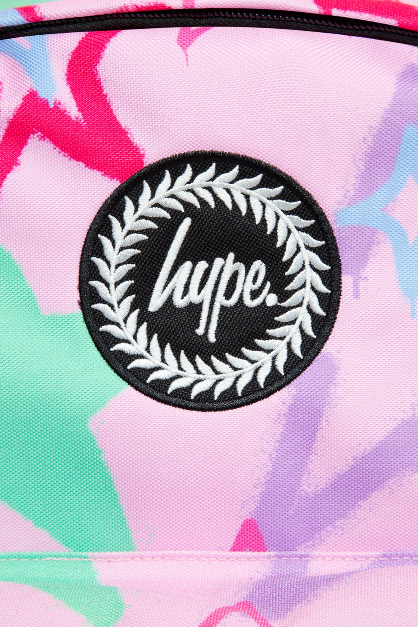 HYPE PINK GRAFFITI STARS BADGE BACKPACK