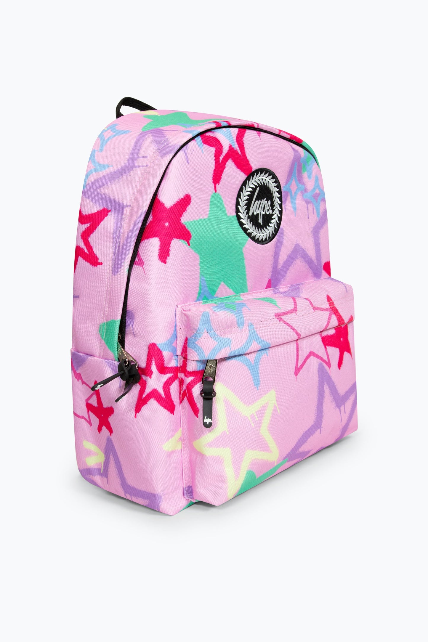 HYPE PINK GRAFFITI STARS BADGE BACKPACK