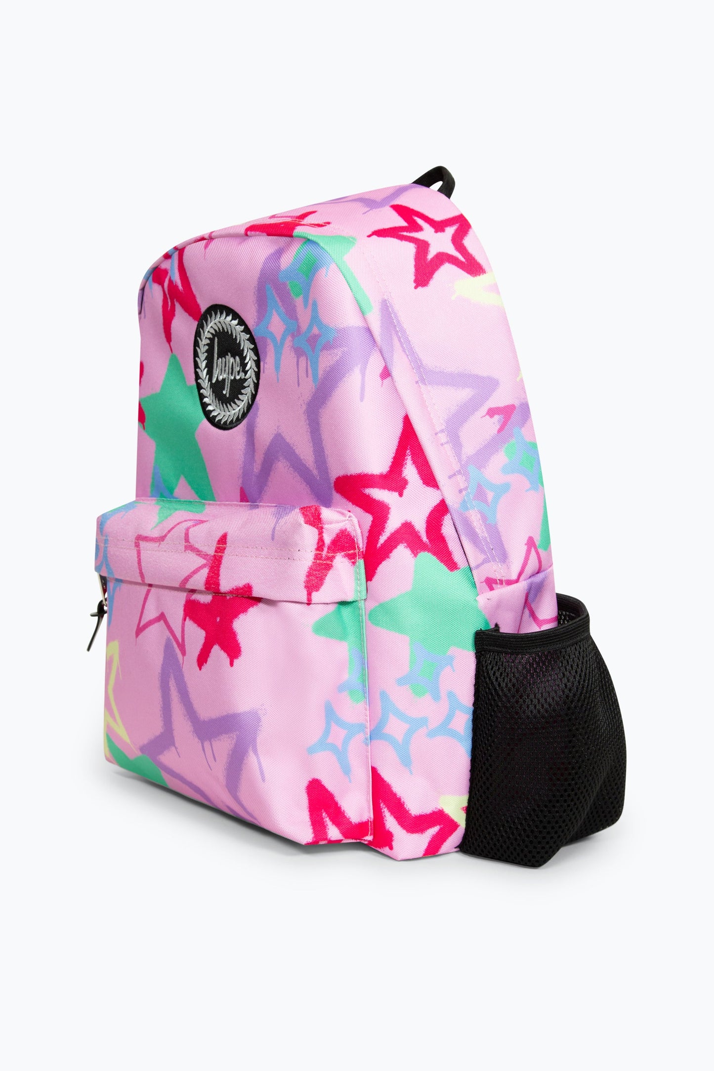 HYPE PINK GRAFFITI STARS BADGE BACKPACK