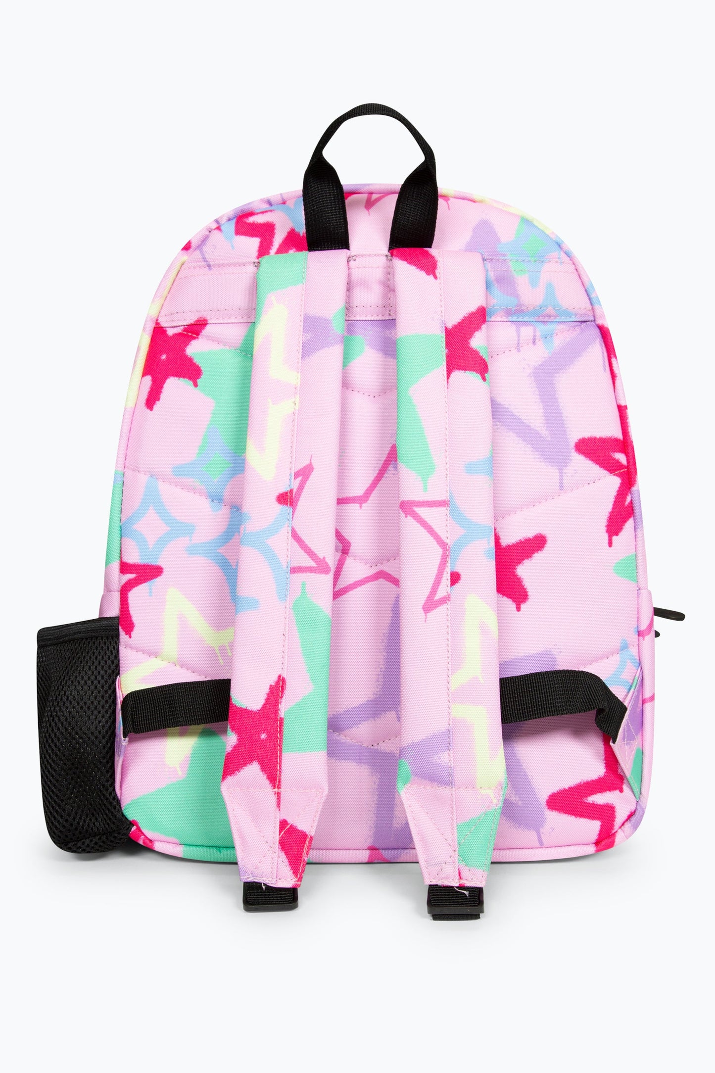 HYPE PINK GRAFFITI STARS BADGE BACKPACK