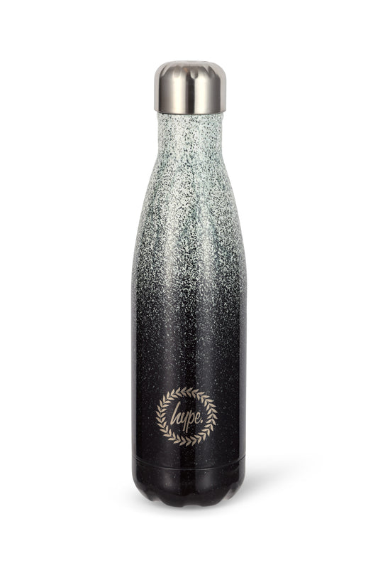 Hype Boys Black/White Speckle Fade Thermal Water Bottle
