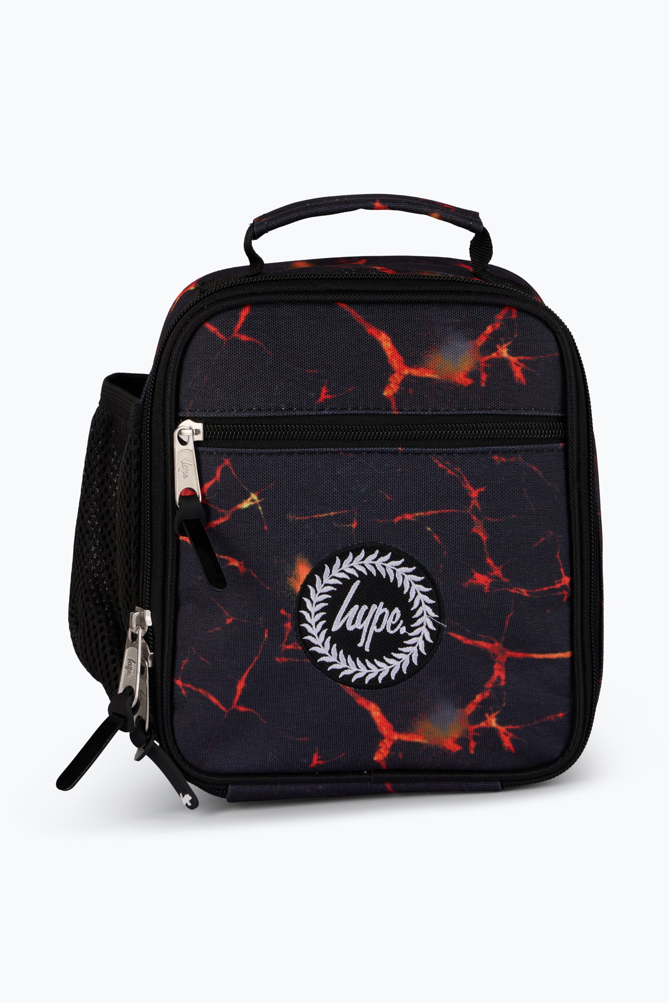 Hype Boys Black Lava Print Lunch Bag
